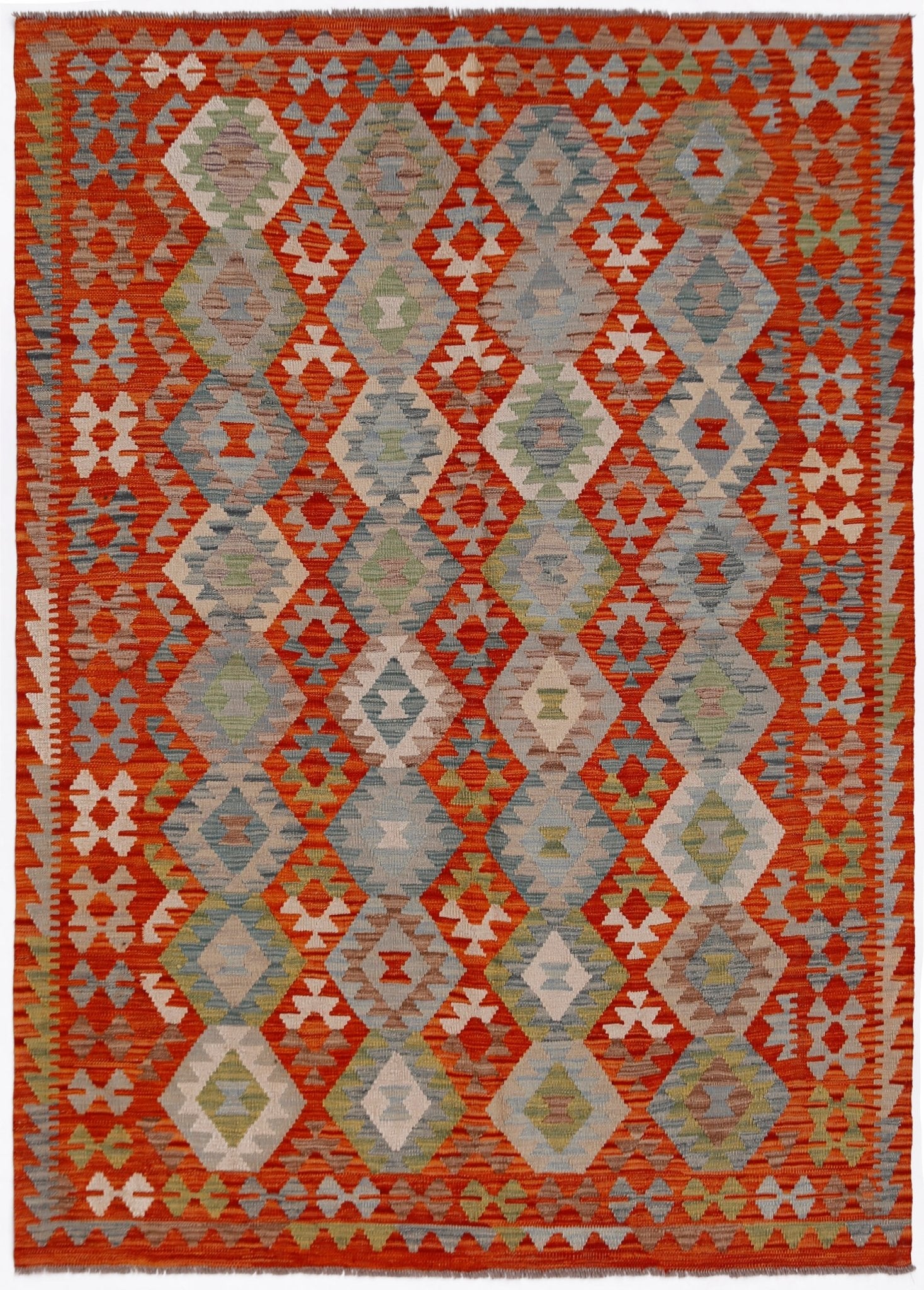 Handmade Afghan Maimana Kilim | 234 x 171 cm | 7'8" x 5'8" - Najaf Rugs & Textile