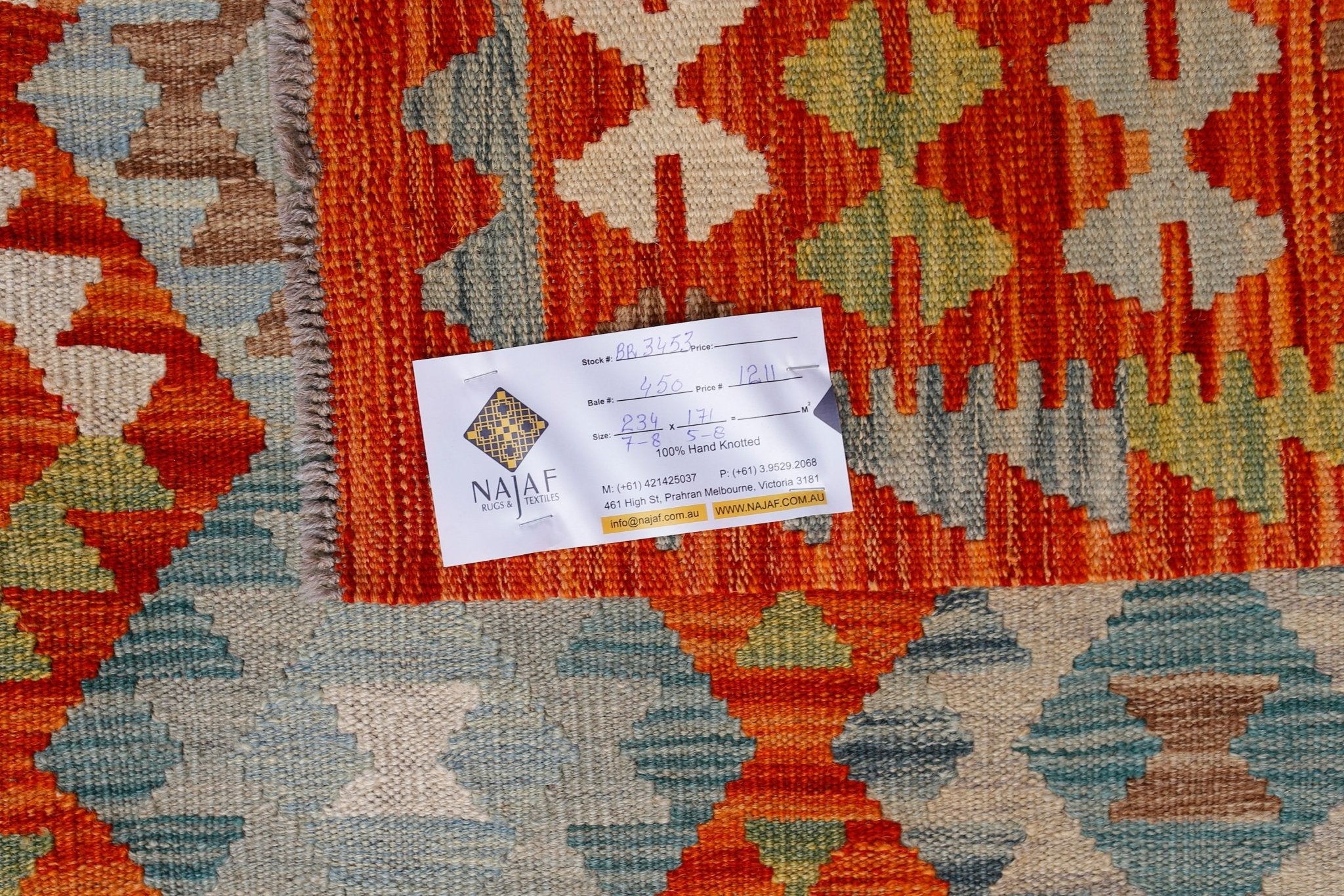 Handmade Afghan Maimana Kilim | 234 x 171 cm | 7'8" x 5'8" - Najaf Rugs & Textile