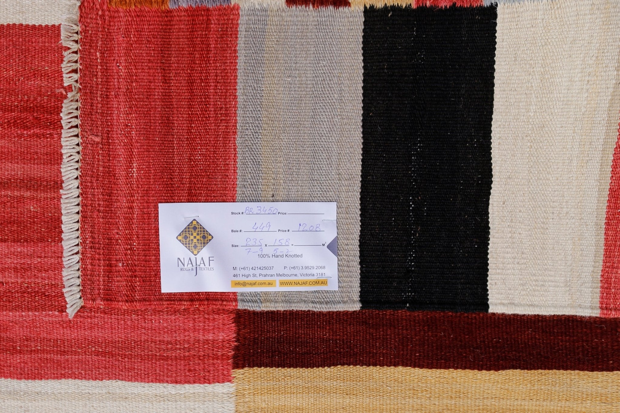 Handmade Afghan Maimana Kilim | 235 x 158 cm | 7'9" x 5'2" - Najaf Rugs & Textile