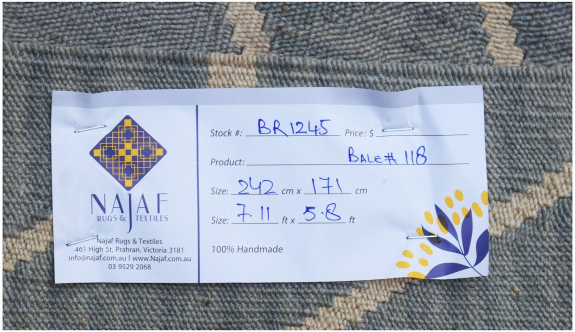 Handmade Afghan Maimana Kilim | 242 x 171 cm | 7'11" x 5'8" - Najaf Rugs & Textile