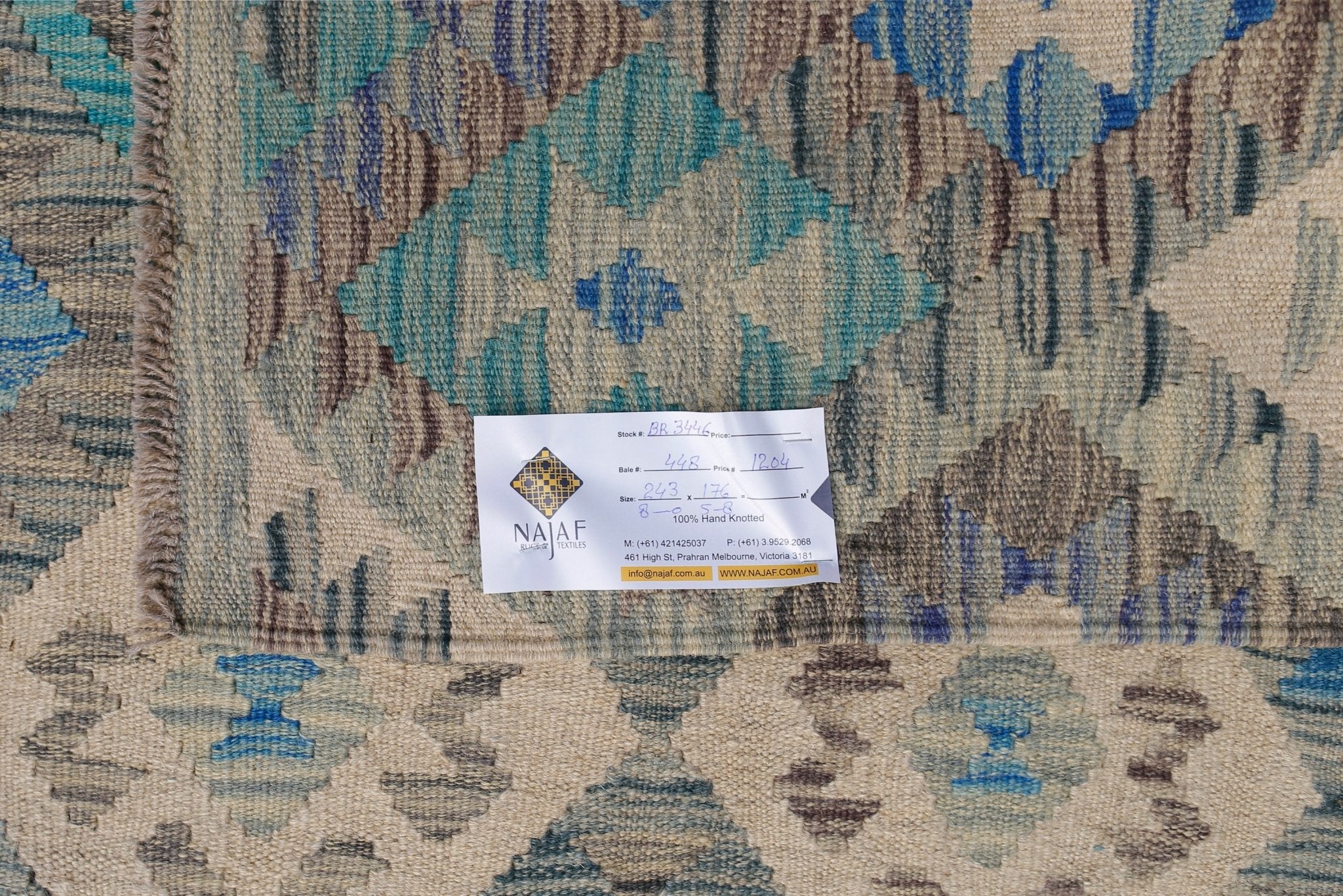 Handmade Afghan Maimana Kilim | 243 x 176 cm | 8' x 5'8" - Najaf Rugs & Textile