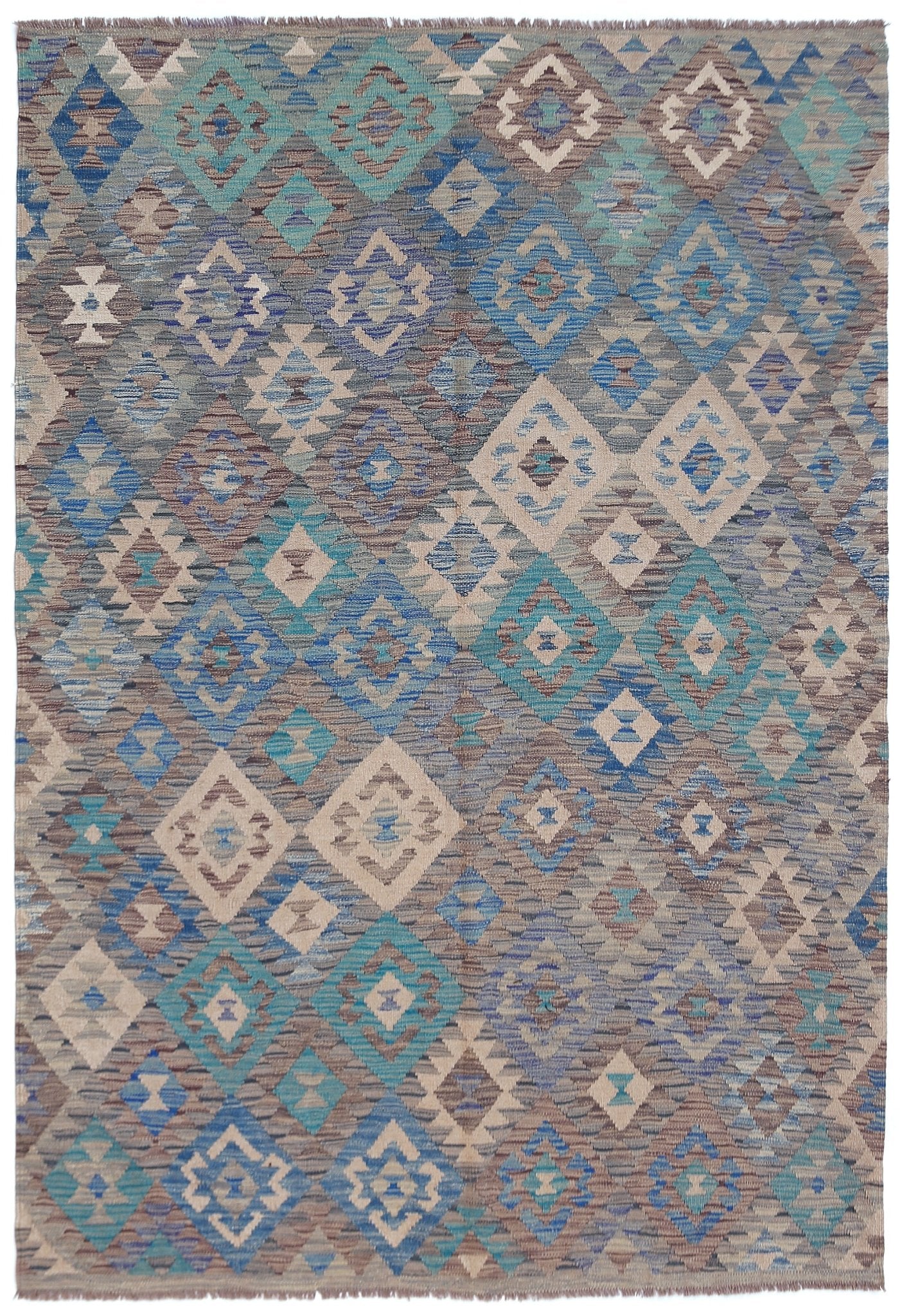 Handmade Afghan Maimana Kilim | 243 x 176 cm | 8' x 5'8" - Najaf Rugs & Textile