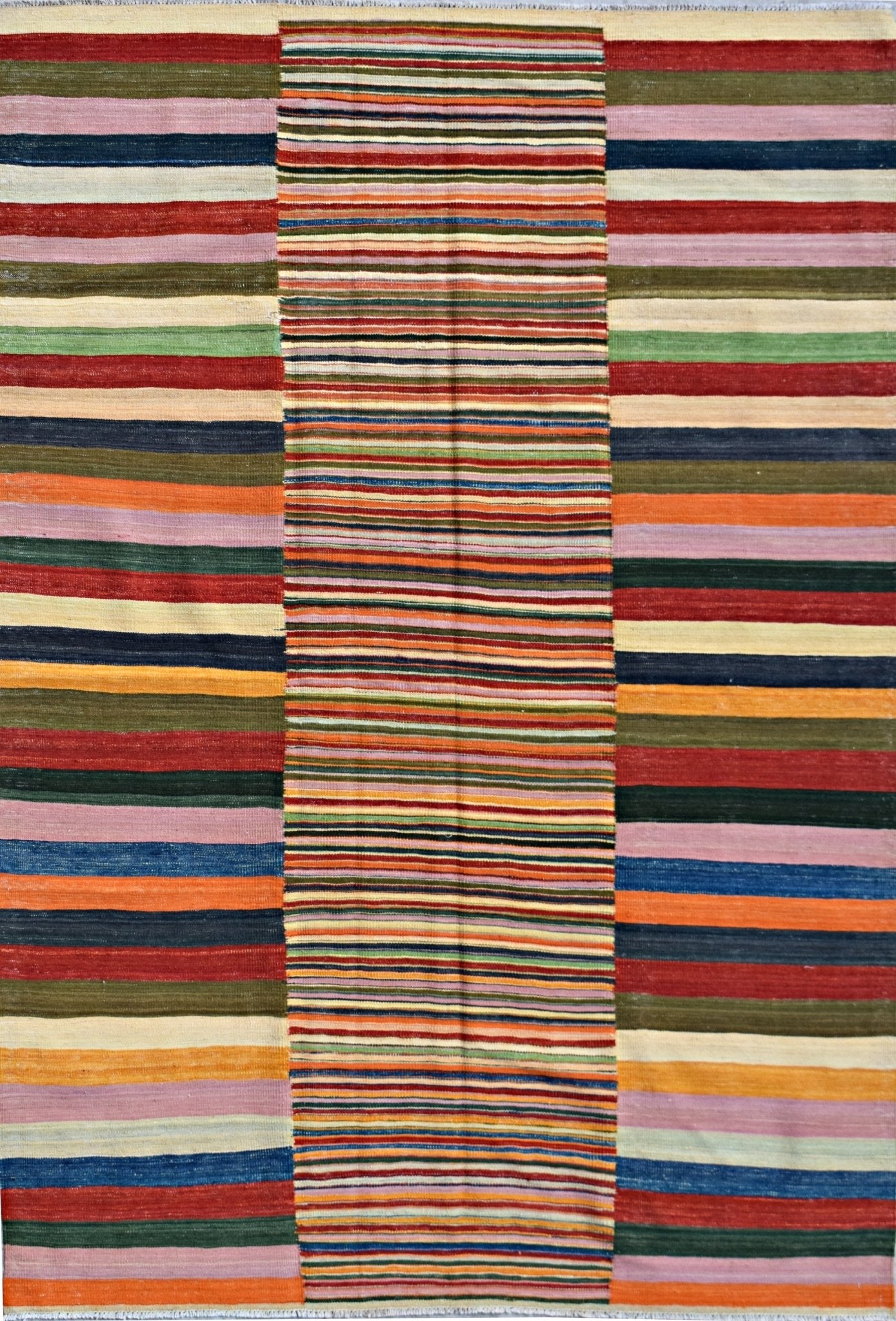 Handmade Afghan Maimana Kilim | 245 x 173 cm | 8'1" x 5'9" - Najaf Rugs & Textile