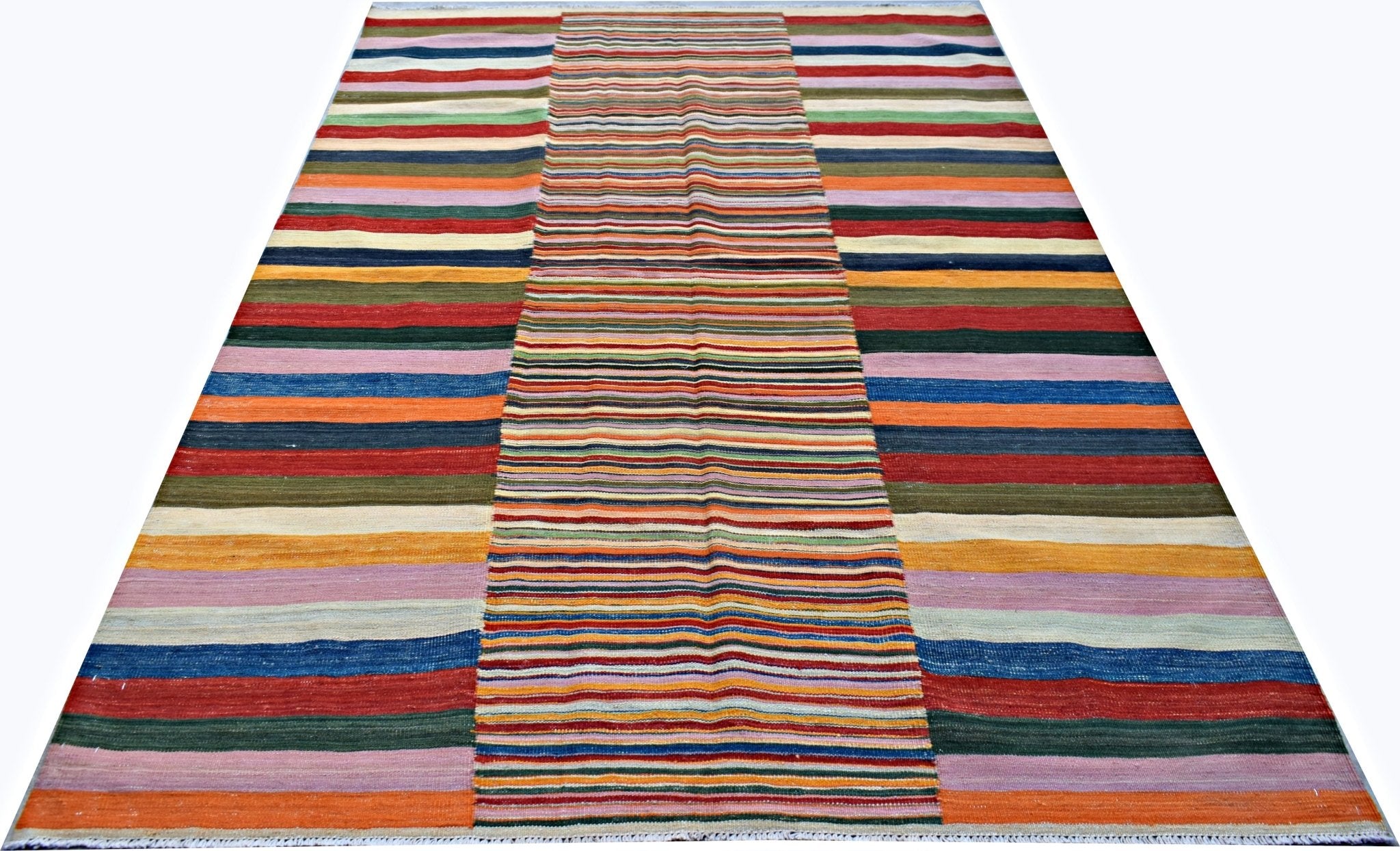 Handmade Afghan Maimana Kilim | 245 x 173 cm | 8'1" x 5'9" - Najaf Rugs & Textile