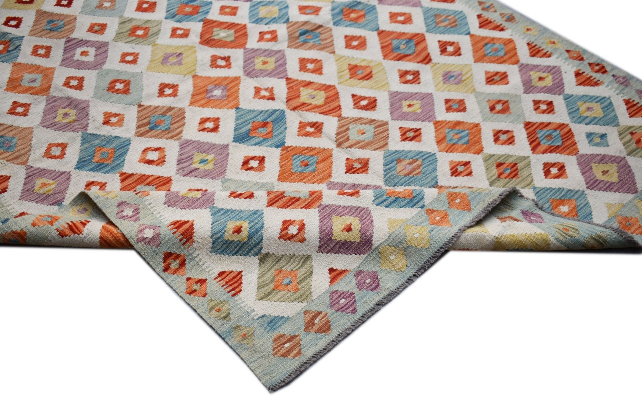 Handmade Afghan Maimana Kilim | 247 x 176 cm | 8'2" x 5'9" - Najaf Rugs & Textile