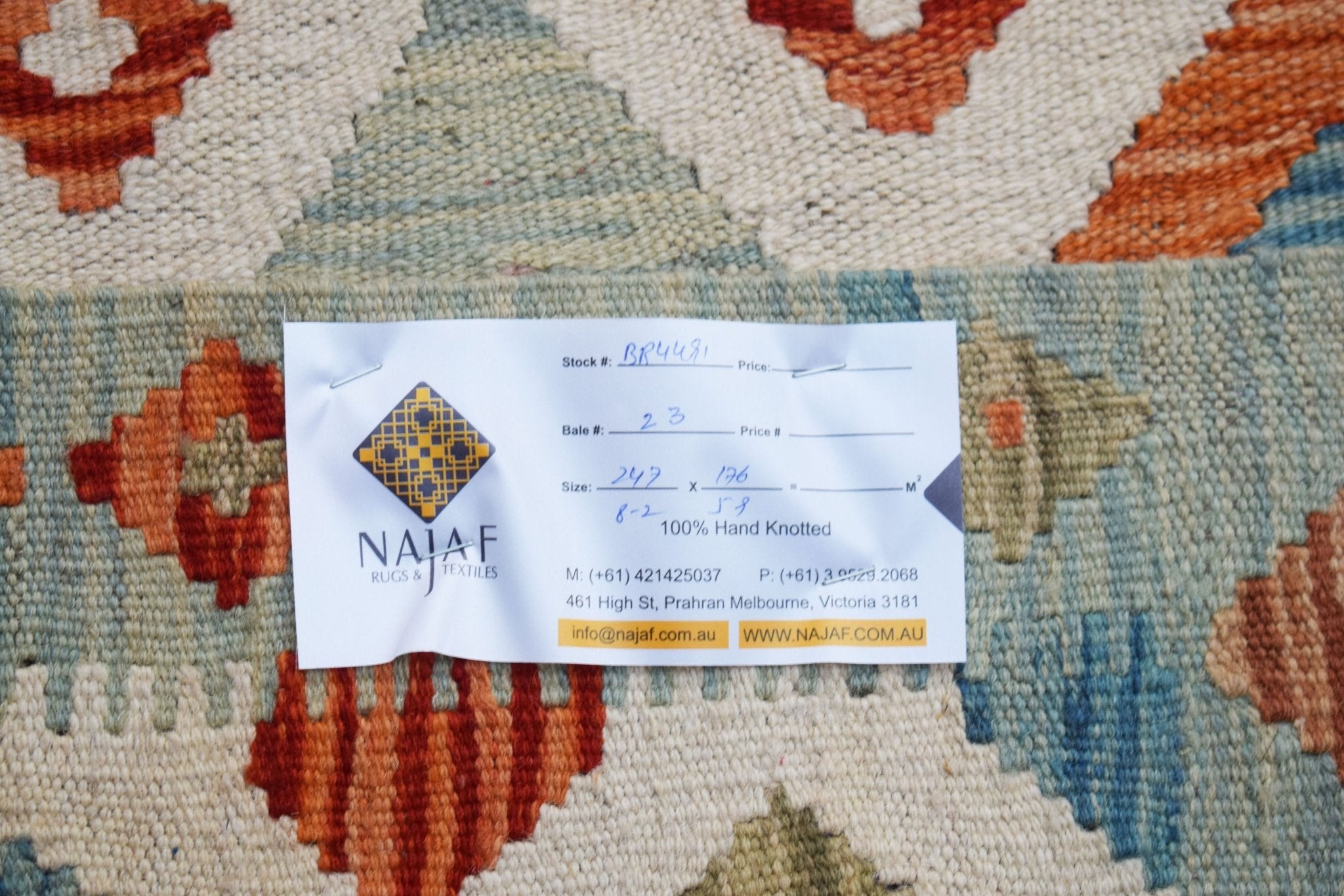 Handmade Afghan Maimana Kilim | 247 x 176 cm | 8'2" x 5'9" - Najaf Rugs & Textile