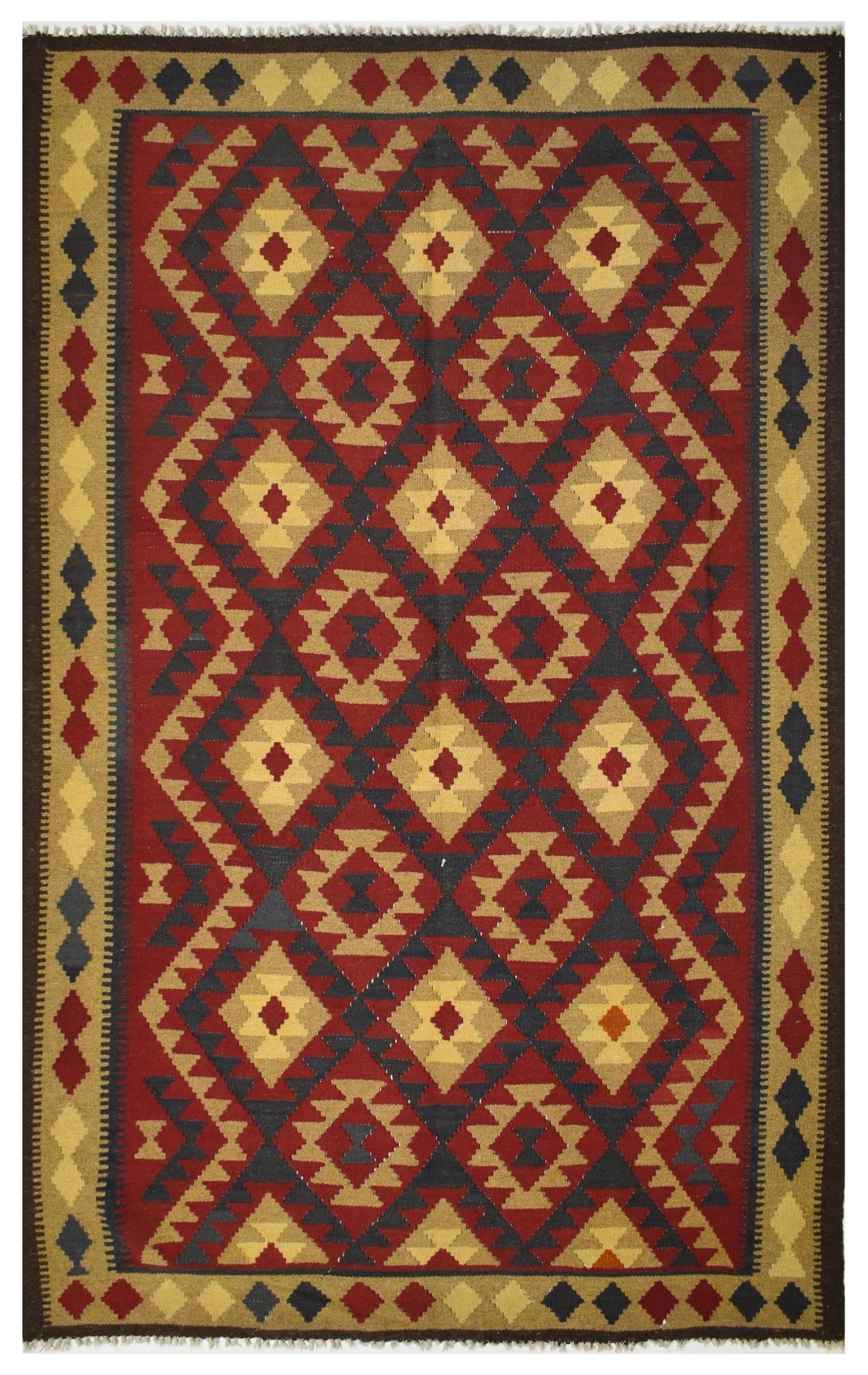 Handmade Afghan Maimana Kilim | 248 x 160 cm | 8'1" x 5'4" - Najaf Rugs & Textile