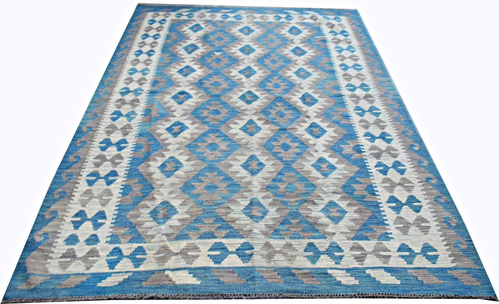 Handmade Afghan Maimana Kilim | 249 x 174 cm | 8'2" x 5'9" - Najaf Rugs & Textile