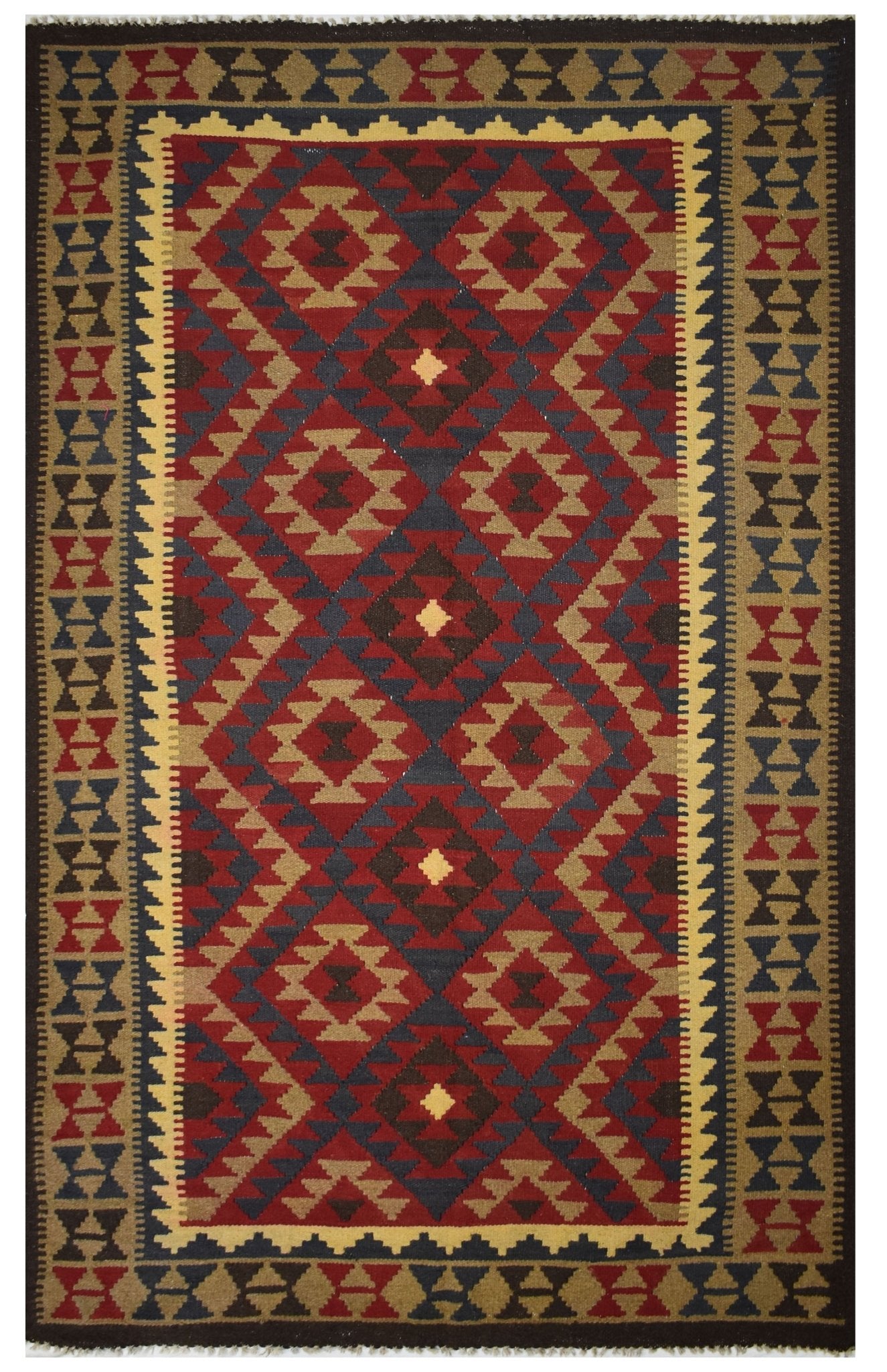Handmade Afghan Maimana Kilim | 250 x 160 cm | 8'2" x 5'2" - Najaf Rugs & Textile