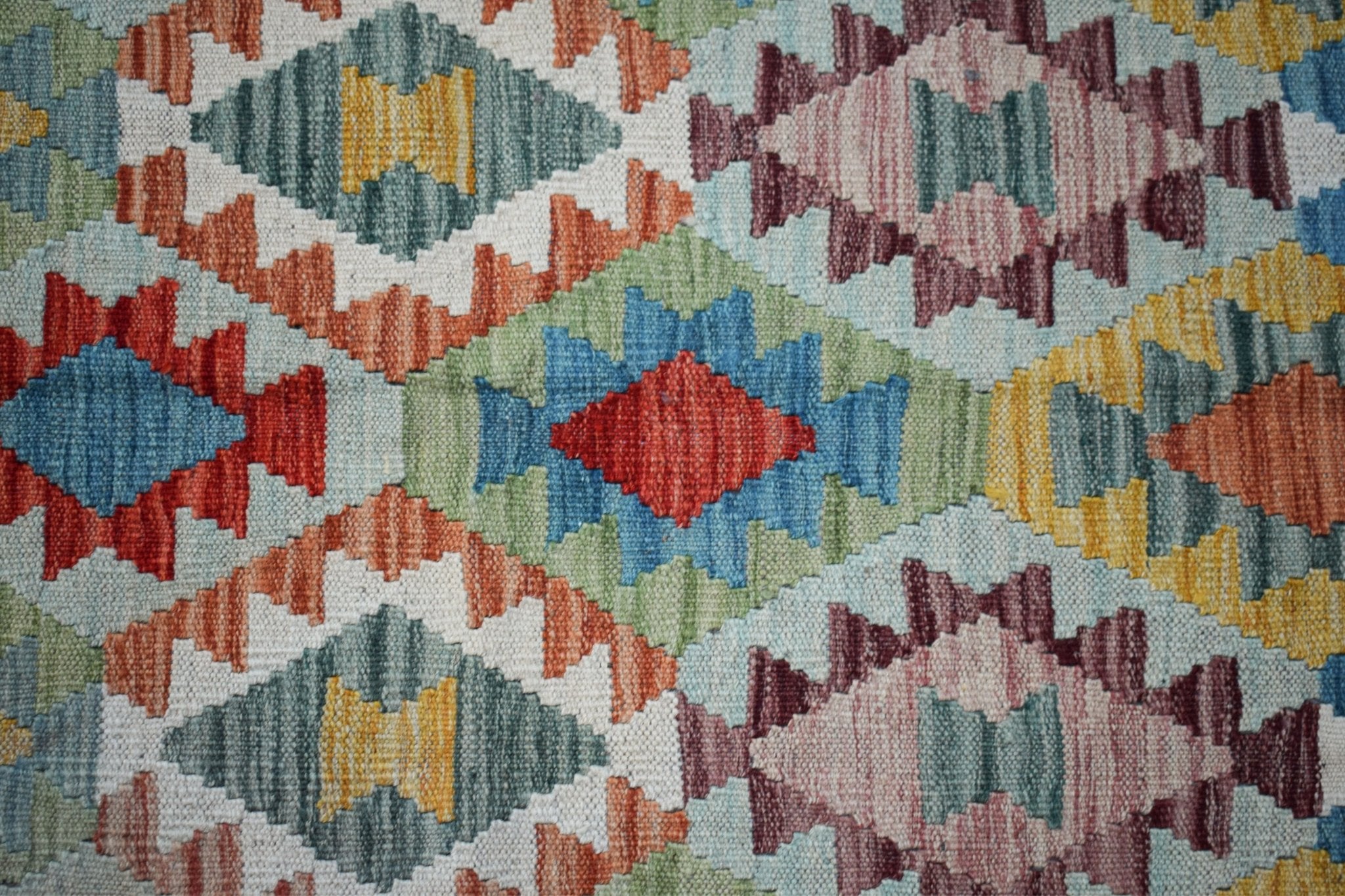 Handmade Afghan Maimana Kilim | 254 x 206 cm | 8'4" x 6'9" - Najaf Rugs & Textile
