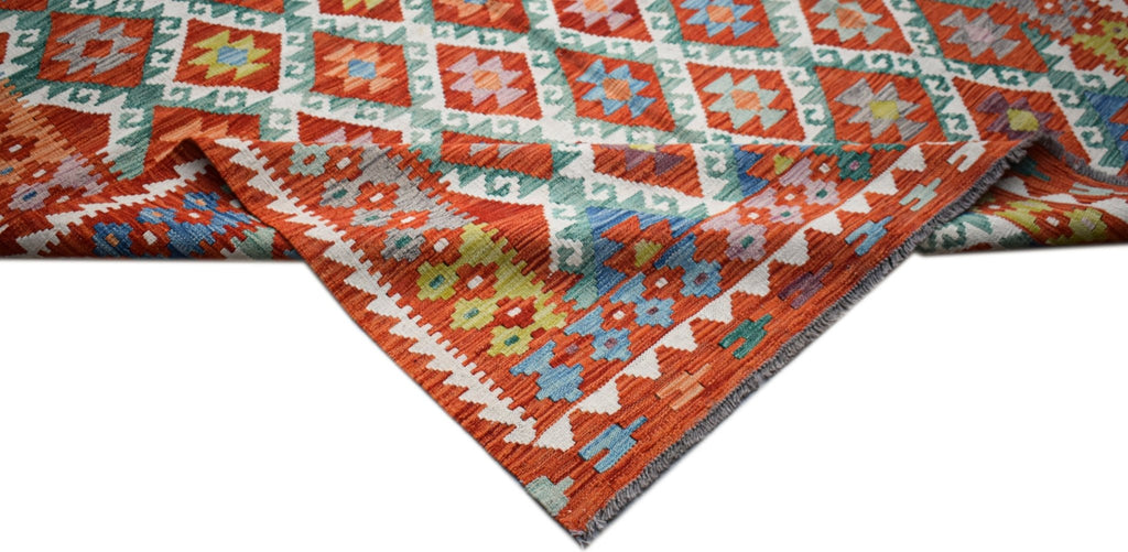 Handmade Afghan Maimana Kilim | 260 x 180 cm | 8'7" x 5'11" - Najaf Rugs & Textile