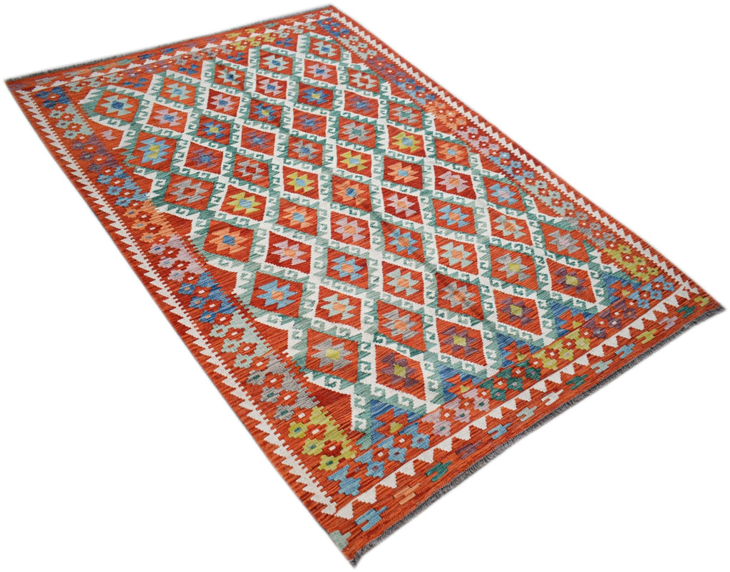 Handmade Afghan Maimana Kilim | 260 x 180 cm | 8'7" x 5'11" - Najaf Rugs & Textile