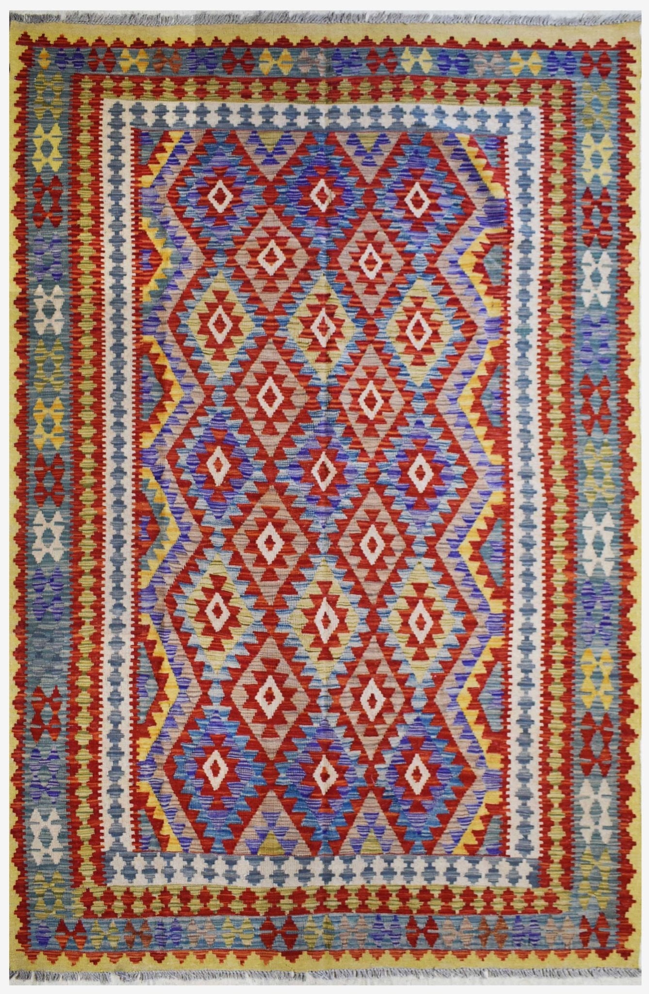 Handmade Afghan Maimana Kilim | 263 x 175 cm | 8'6" x 5'7" - Najaf Rugs & Textile