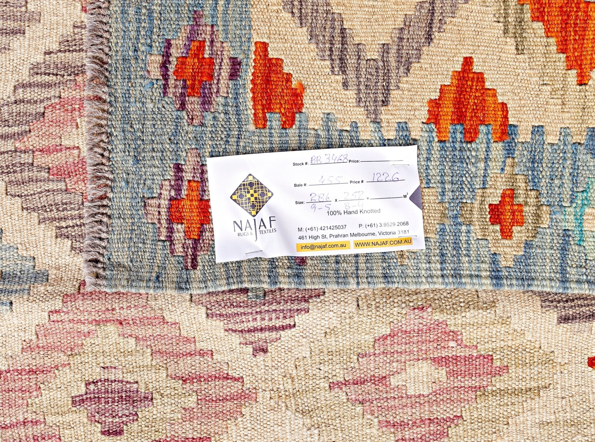 Handmade Afghan Maimana Kilim | 286 x 252 cm | 9'5" x 8'4" - Najaf Rugs & Textile