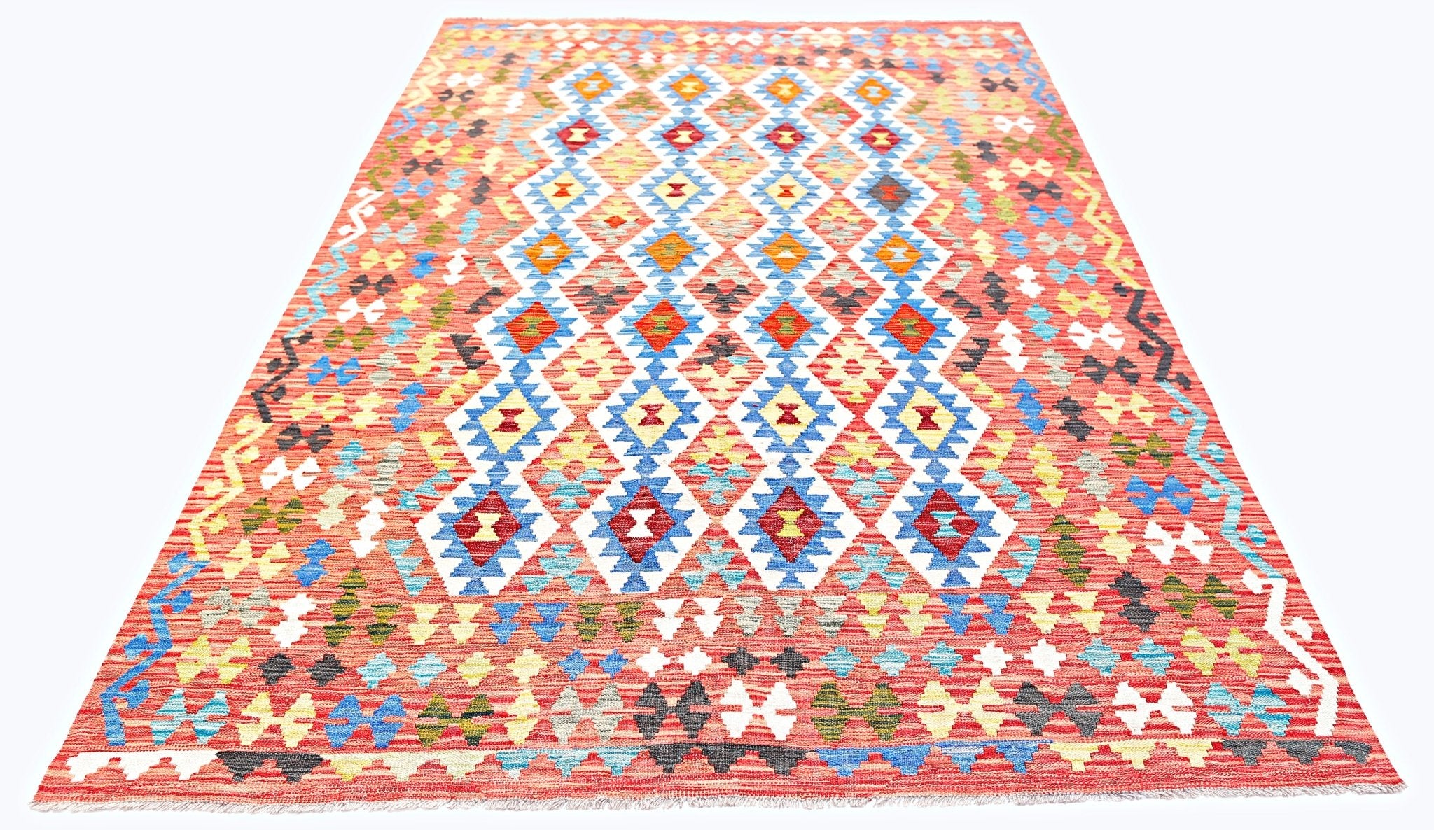Handmade Afghan Maimana Kilim | 288 x 200 cm | 9'6" x 6'7" - Najaf Rugs & Textile