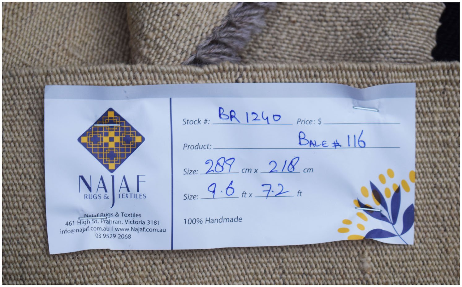 Handmade Afghan Maimana Kilim | 289 x 218 cm | 9'6" x 7'2" - Najaf Rugs & Textile