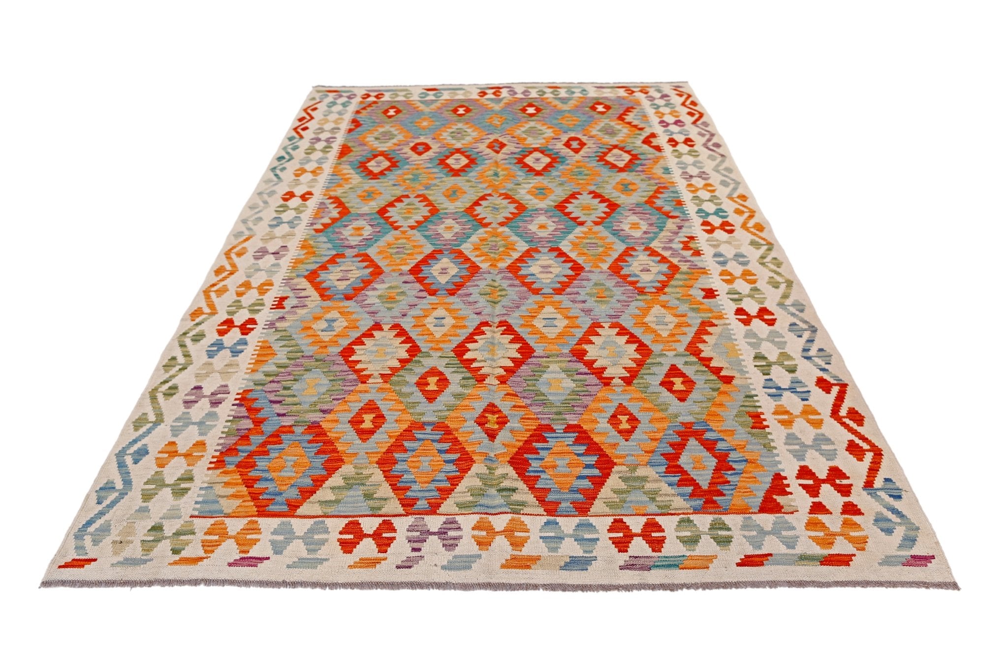 Handmade Afghan Maimana Kilim | 290 x 207 cm | 9'7" x 6'10" - Najaf Rugs & Textile