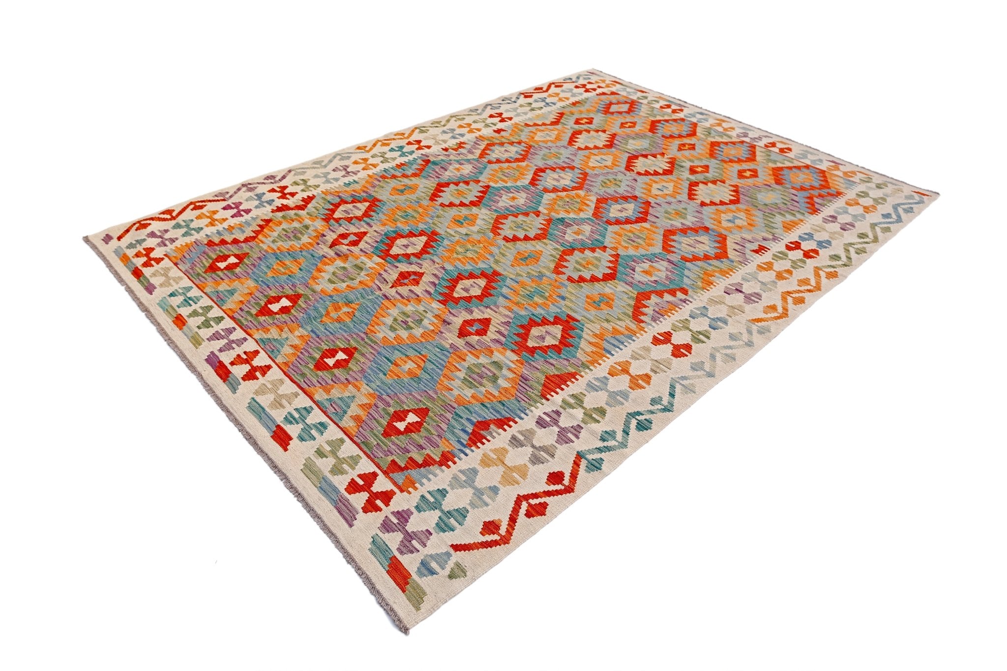 Handmade Afghan Maimana Kilim | 290 x 207 cm | 9'7" x 6'10" - Najaf Rugs & Textile