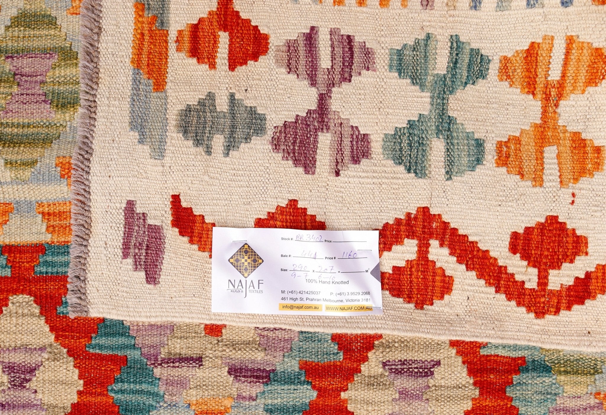 Handmade Afghan Maimana Kilim | 290 x 207 cm | 9'7" x 6'10" - Najaf Rugs & Textile