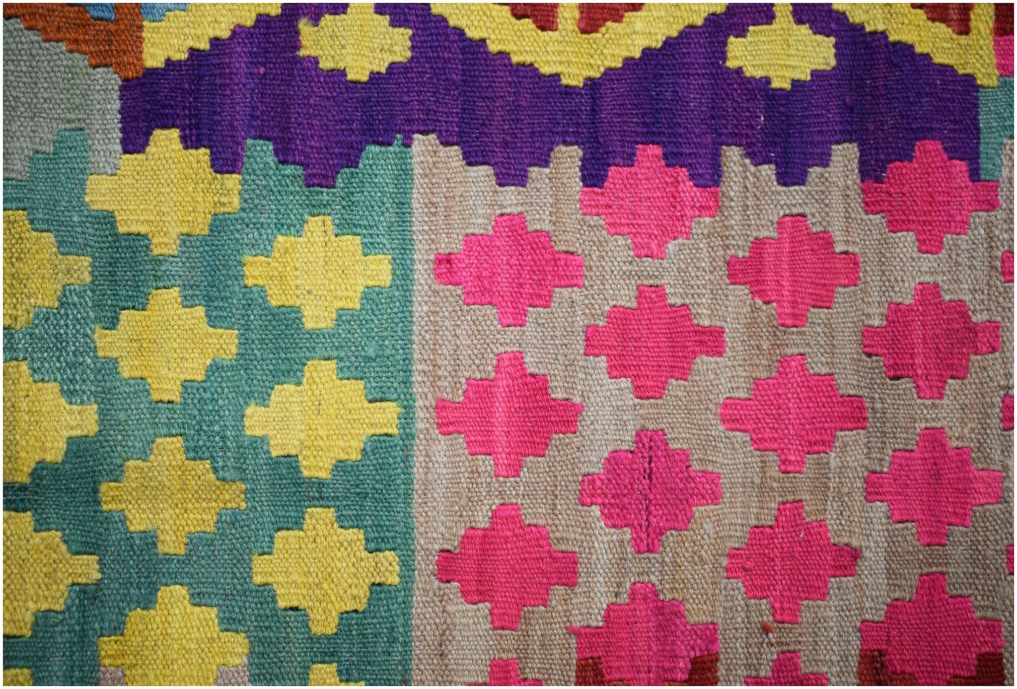 Handmade Afghan Maimana Kilim | 291 x 199 cm | 9'7" x 6'6" - Najaf Rugs & Textile