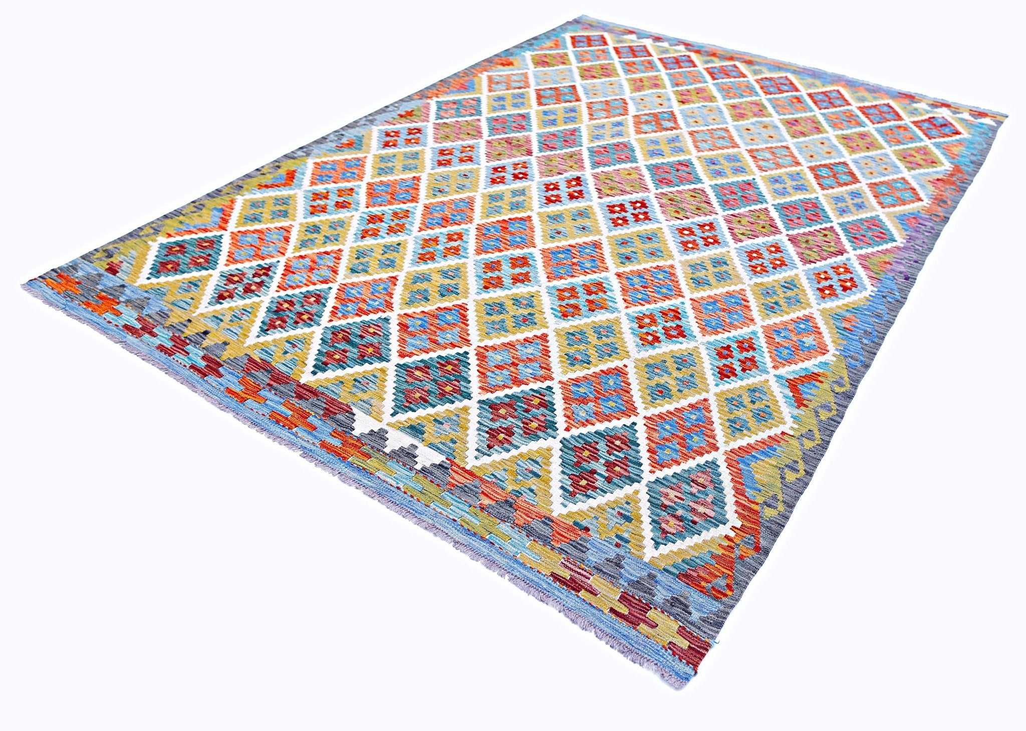 Handmade Afghan Maimana Kilim | 292 x 212 cm | 9'7" x 7' - Najaf Rugs & Textile