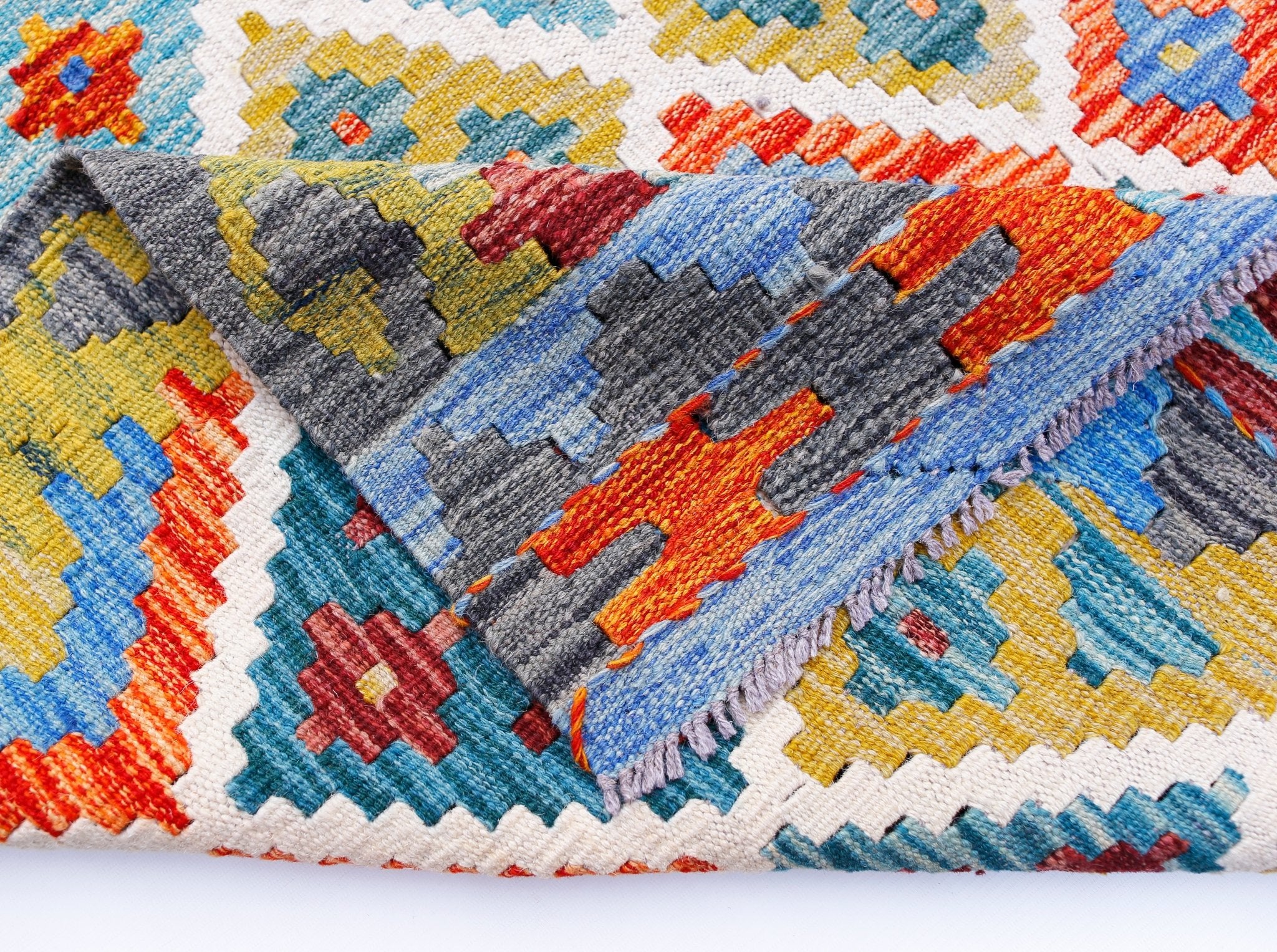 Handmade Afghan Maimana Kilim | 292 x 212 cm | 9'7" x 7' - Najaf Rugs & Textile