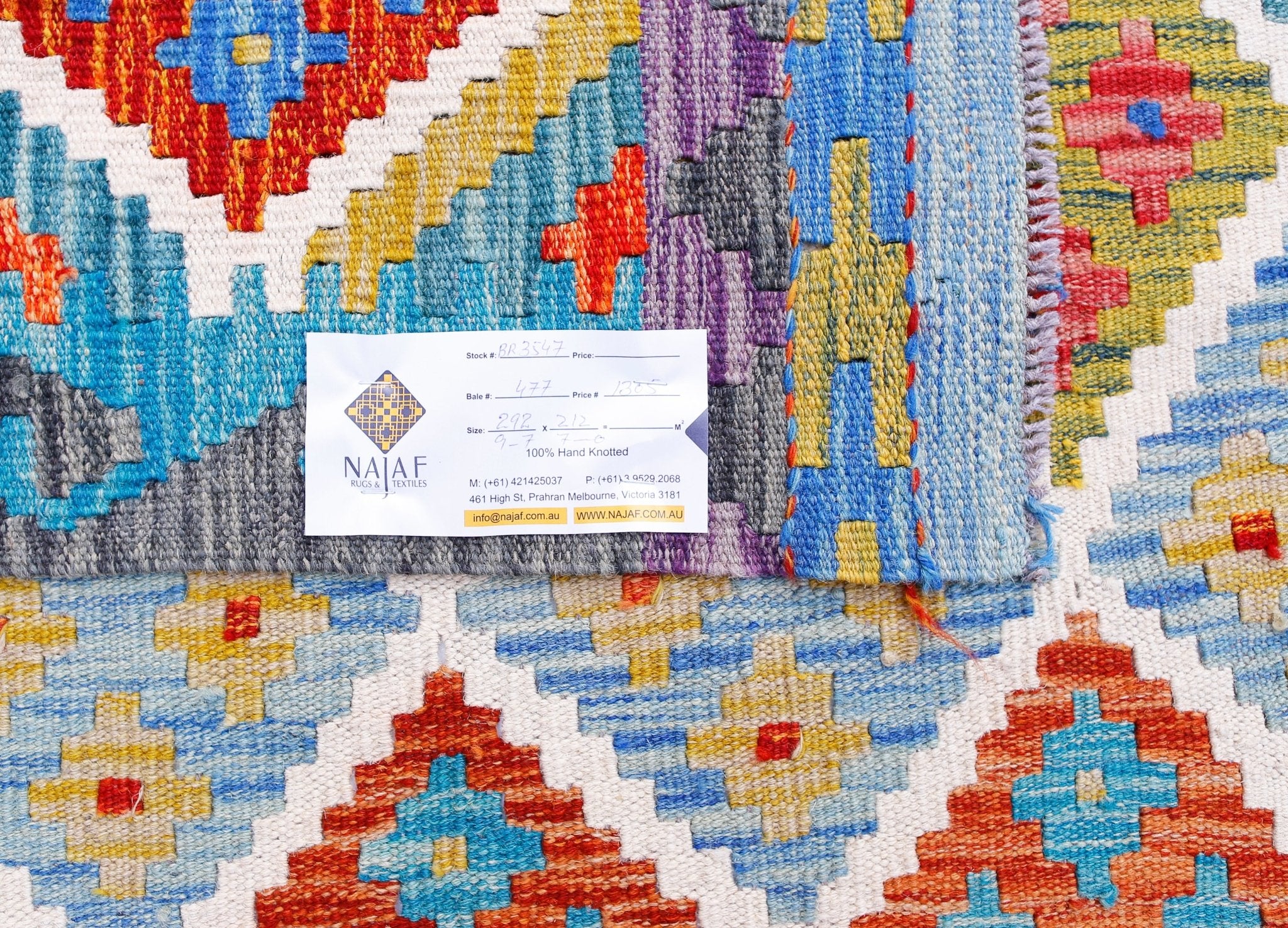 Handmade Afghan Maimana Kilim | 292 x 212 cm | 9'7" x 7' - Najaf Rugs & Textile