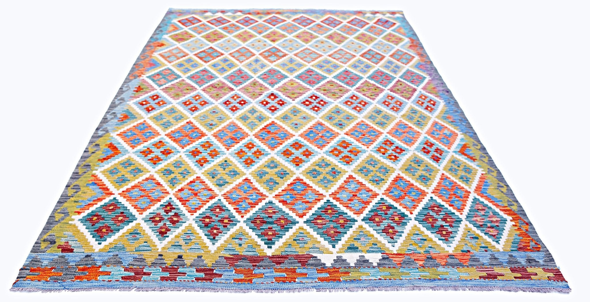 Handmade Afghan Maimana Kilim | 292 x 212 cm | 9'7" x 7' - Najaf Rugs & Textile