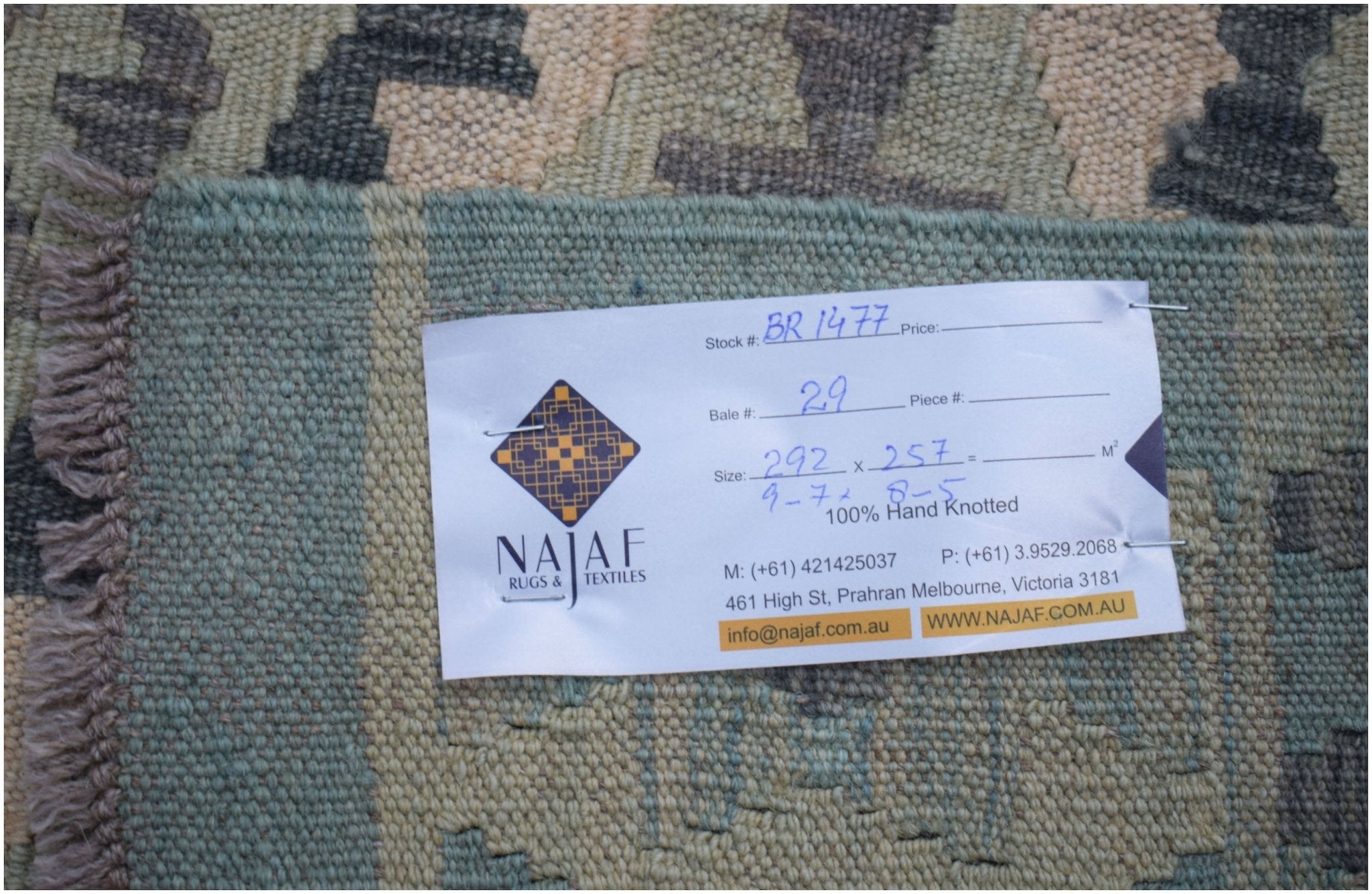 Handmade Afghan Maimana Kilim | 292 x 257 cm | 9'7" x 8'5" - Najaf Rugs & Textile