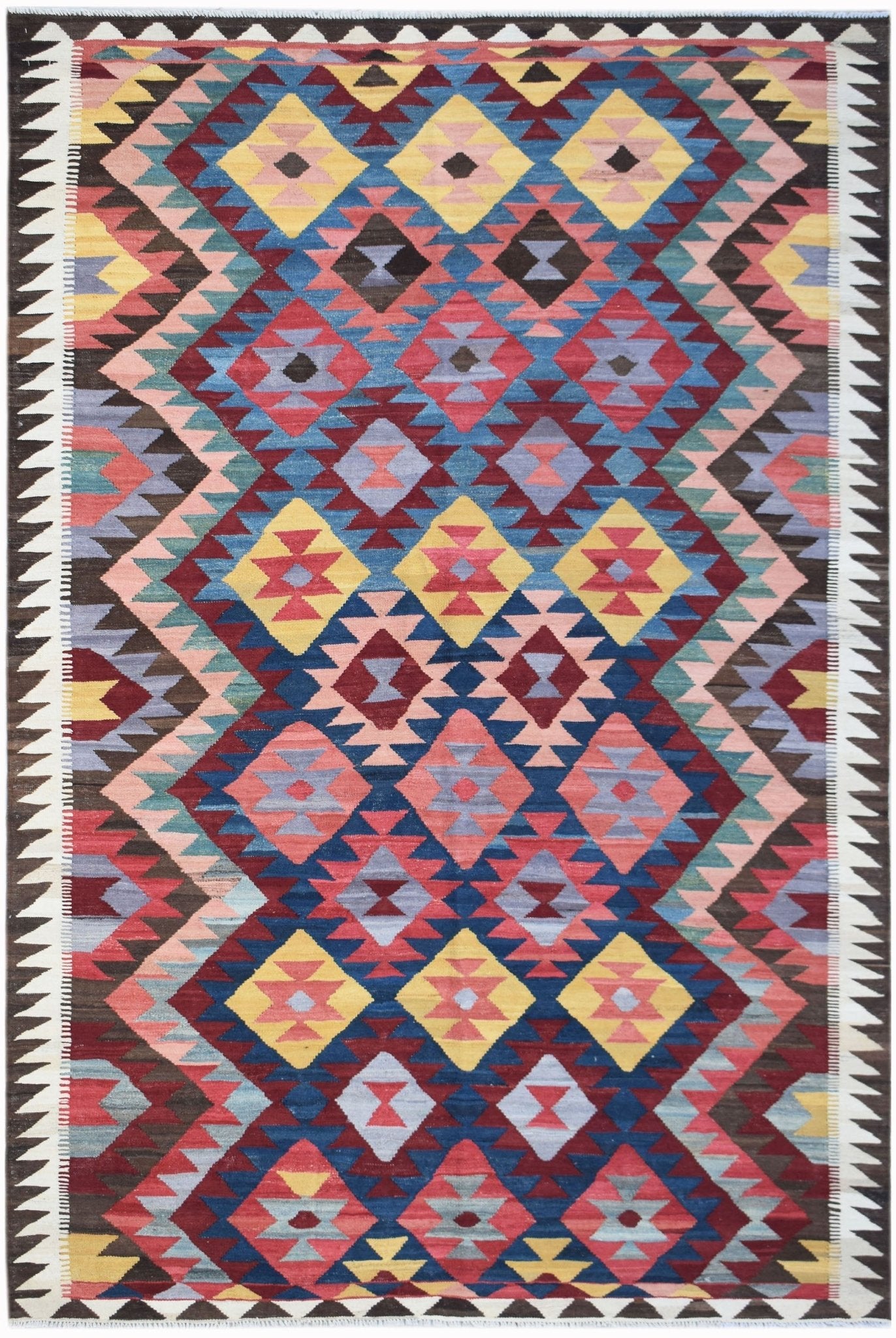 Handmade Afghan Maimana Kilim | 293 x 195 cm | 9'7" x 6'5" - Najaf Rugs & Textile