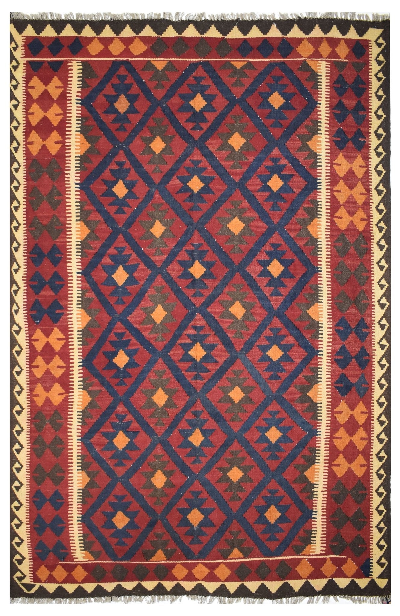 Handmade Afghan Maimana Kilim | 293 x 200 cm | 9'6" x 6'5" - Najaf Rugs & Textile