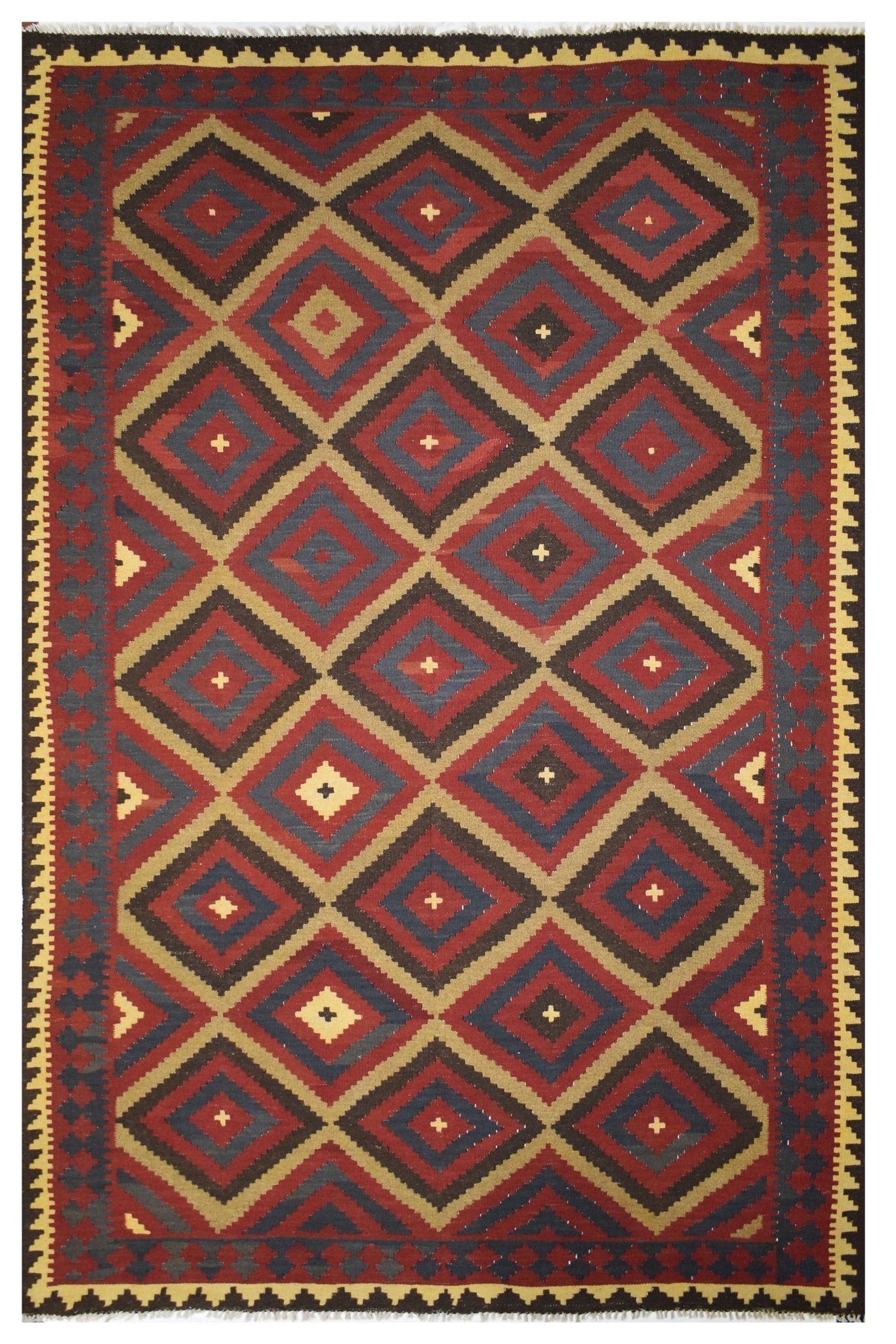 Handmade Afghan Maimana Kilim | 293 x 200 cm | 9'6" x 6'5" - Najaf Rugs & Textile