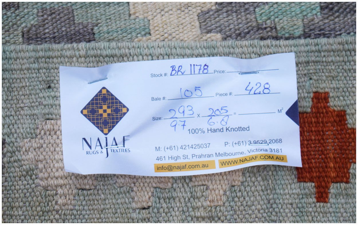 Handmade Afghan Maimana Kilim | 293 x 205 cm | 9'7" x 6'8" - Najaf Rugs & Textile