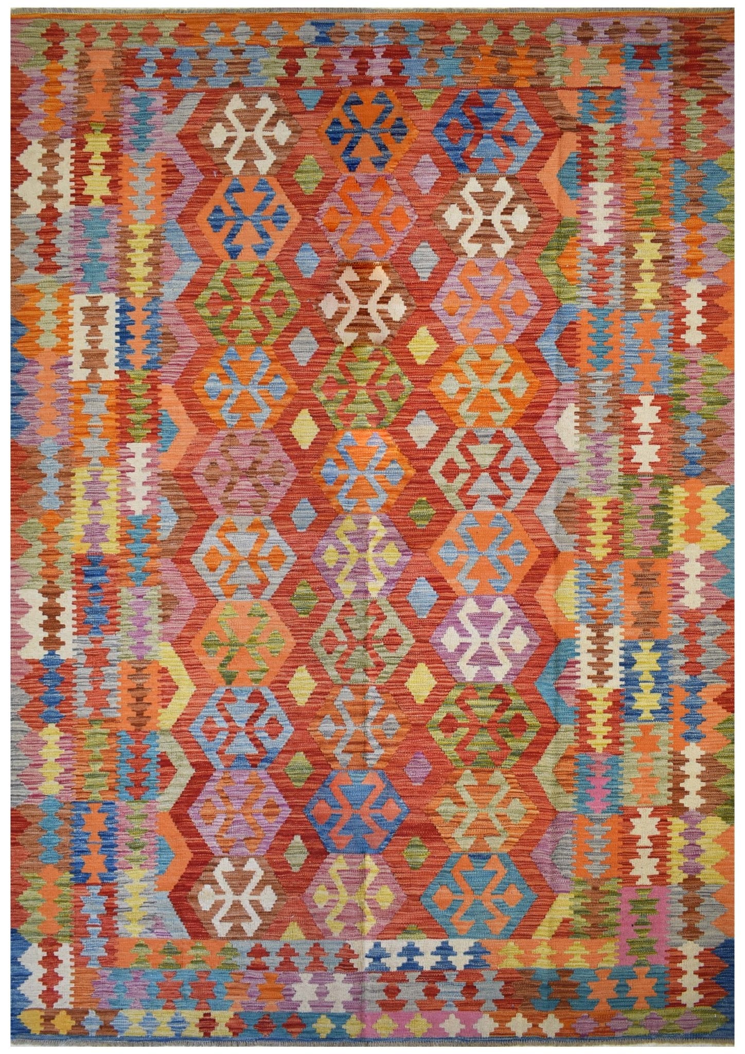 Handmade Afghan Maimana Kilim | 293 x 208 cm | 9'6" x 6'8" - Najaf Rugs & Textile