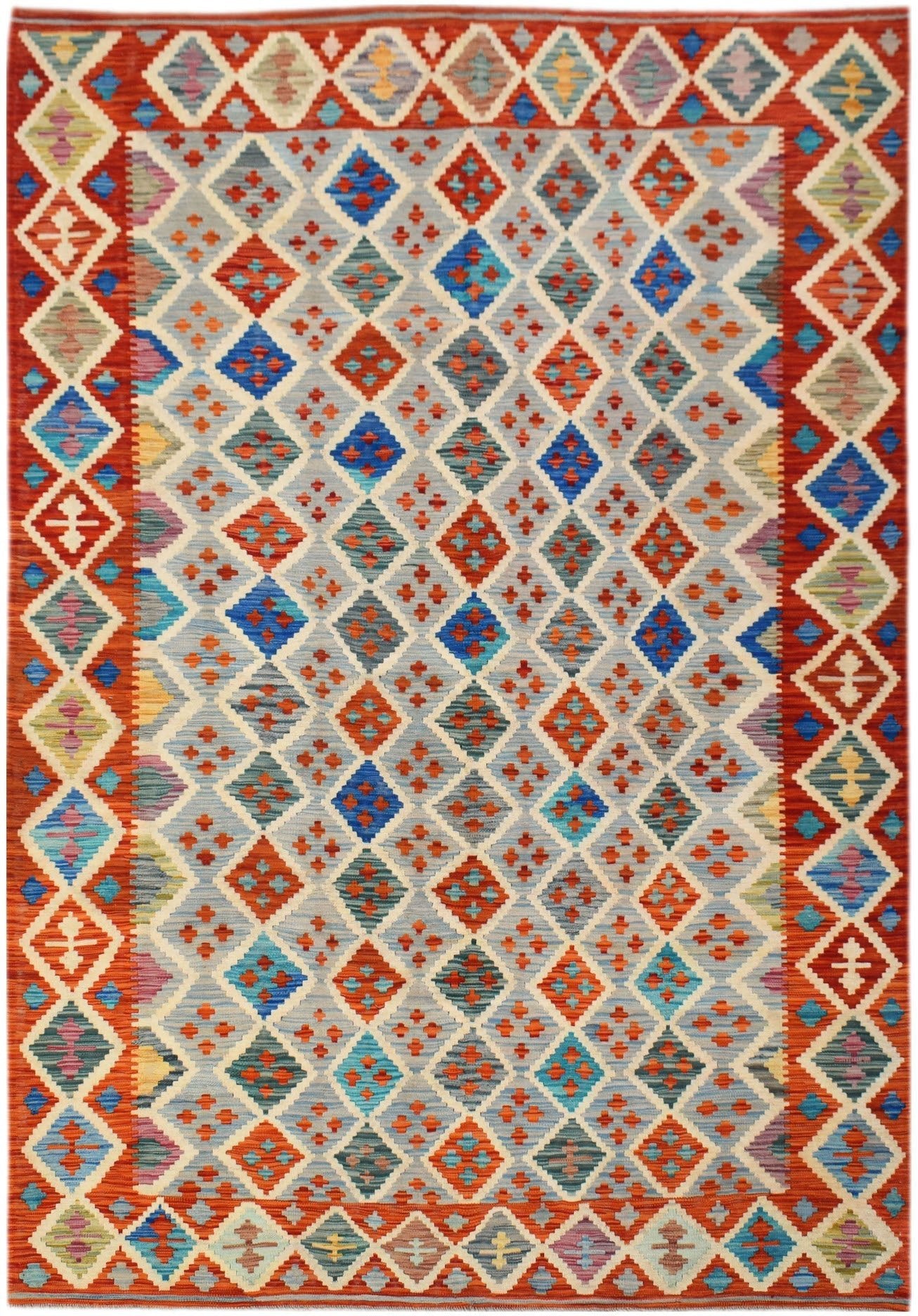 Handmade Afghan Maimana Kilim | 293 x 209 cm | 9'8" x 6'10" - Najaf Rugs & Textile