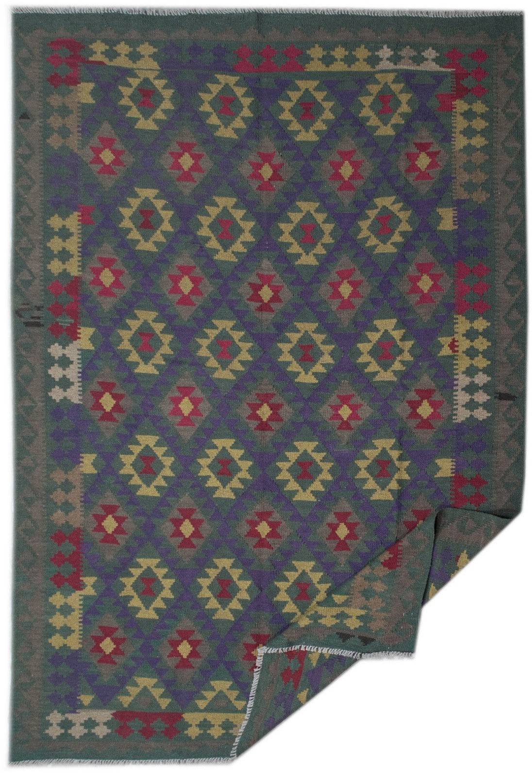 Handmade Afghan Maimana Kilim | 293 x 213 cm | 9'6" x 6'9" - Najaf Rugs & Textile