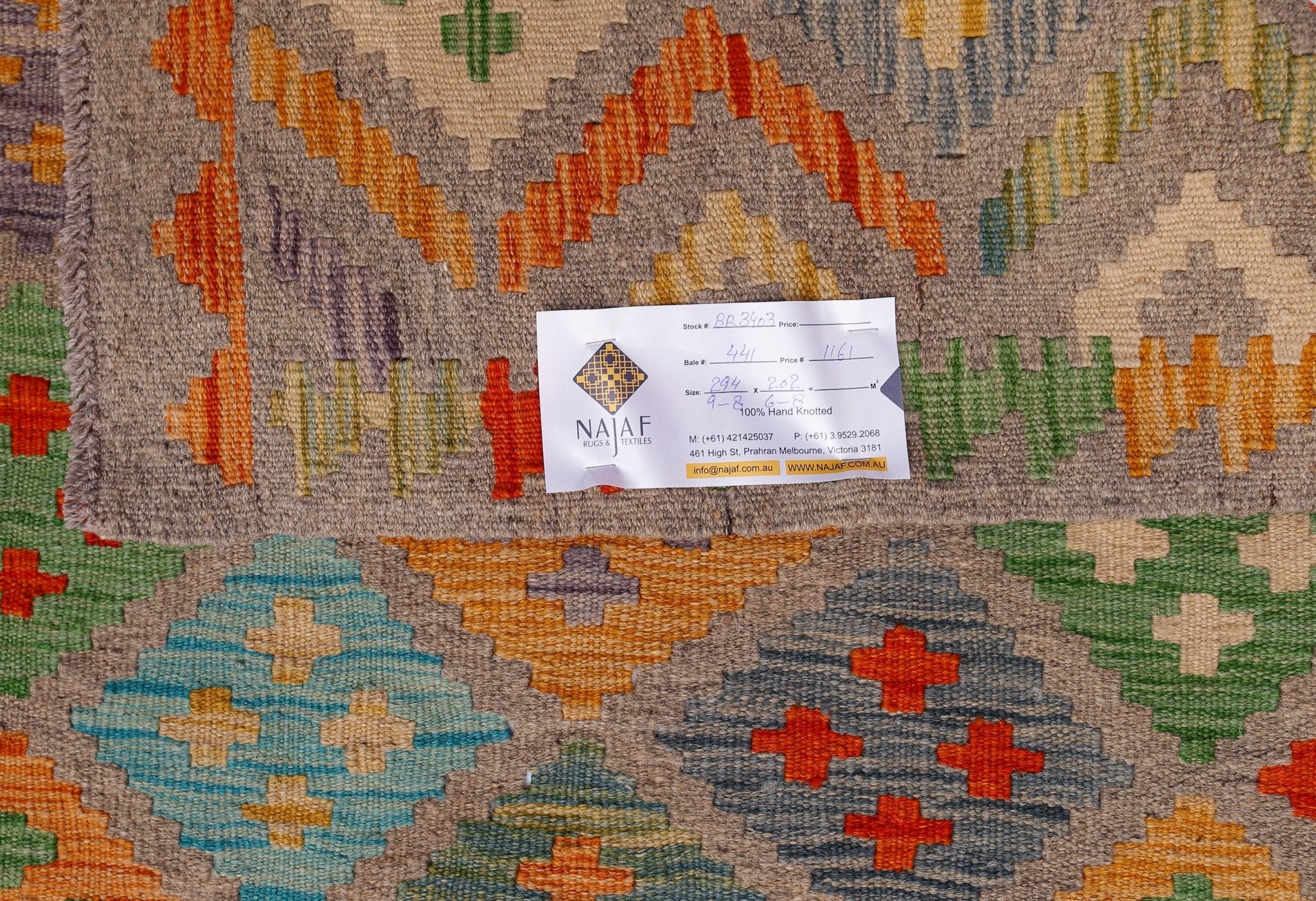 Handmade Afghan Maimana Kilim | 294 x 202 cm | 9'8" x 6'8" - Najaf Rugs & Textile