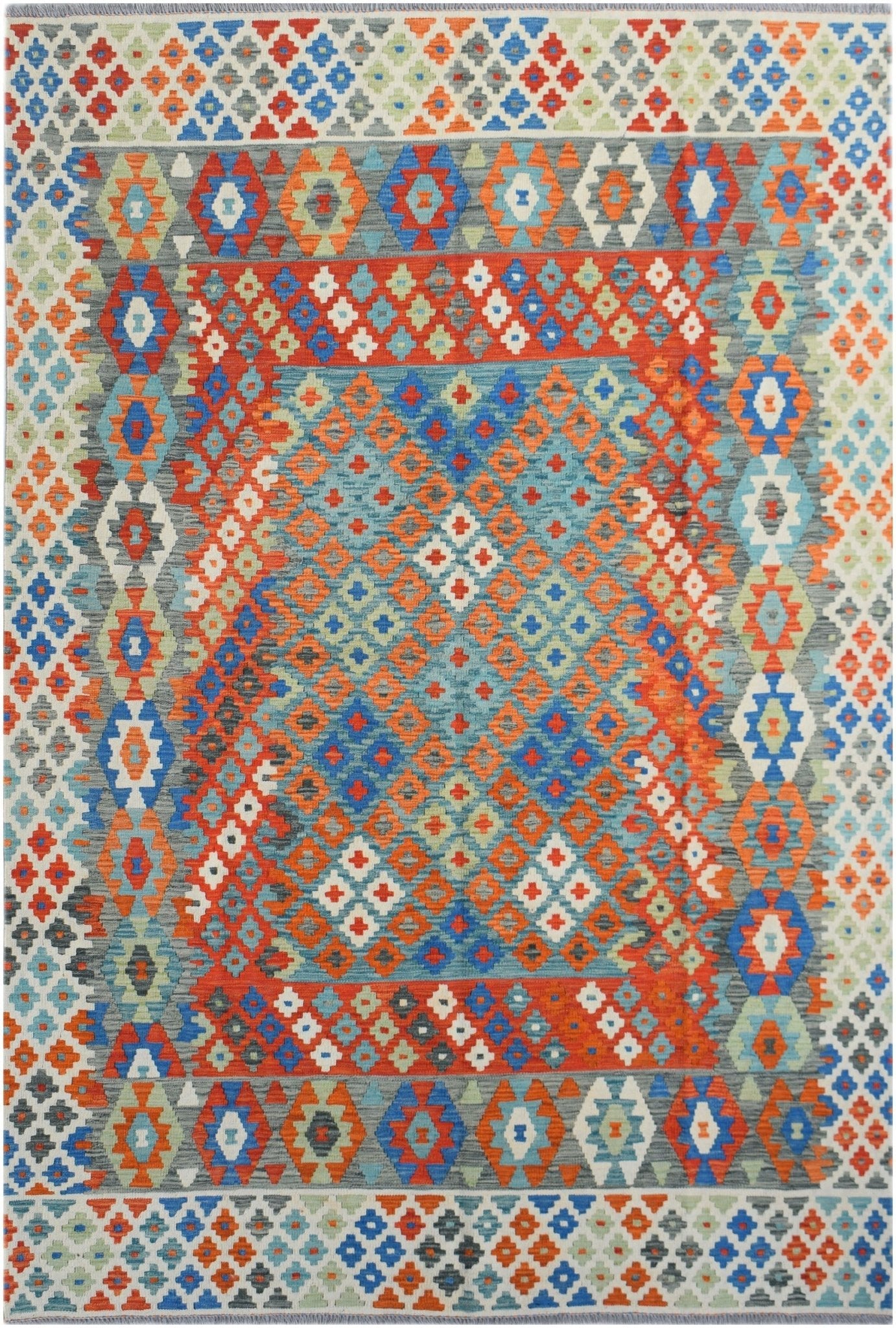 Handmade Afghan Maimana Kilim | 294 x 207 cm | 9'8" x 6'10" - Najaf Rugs & Textile