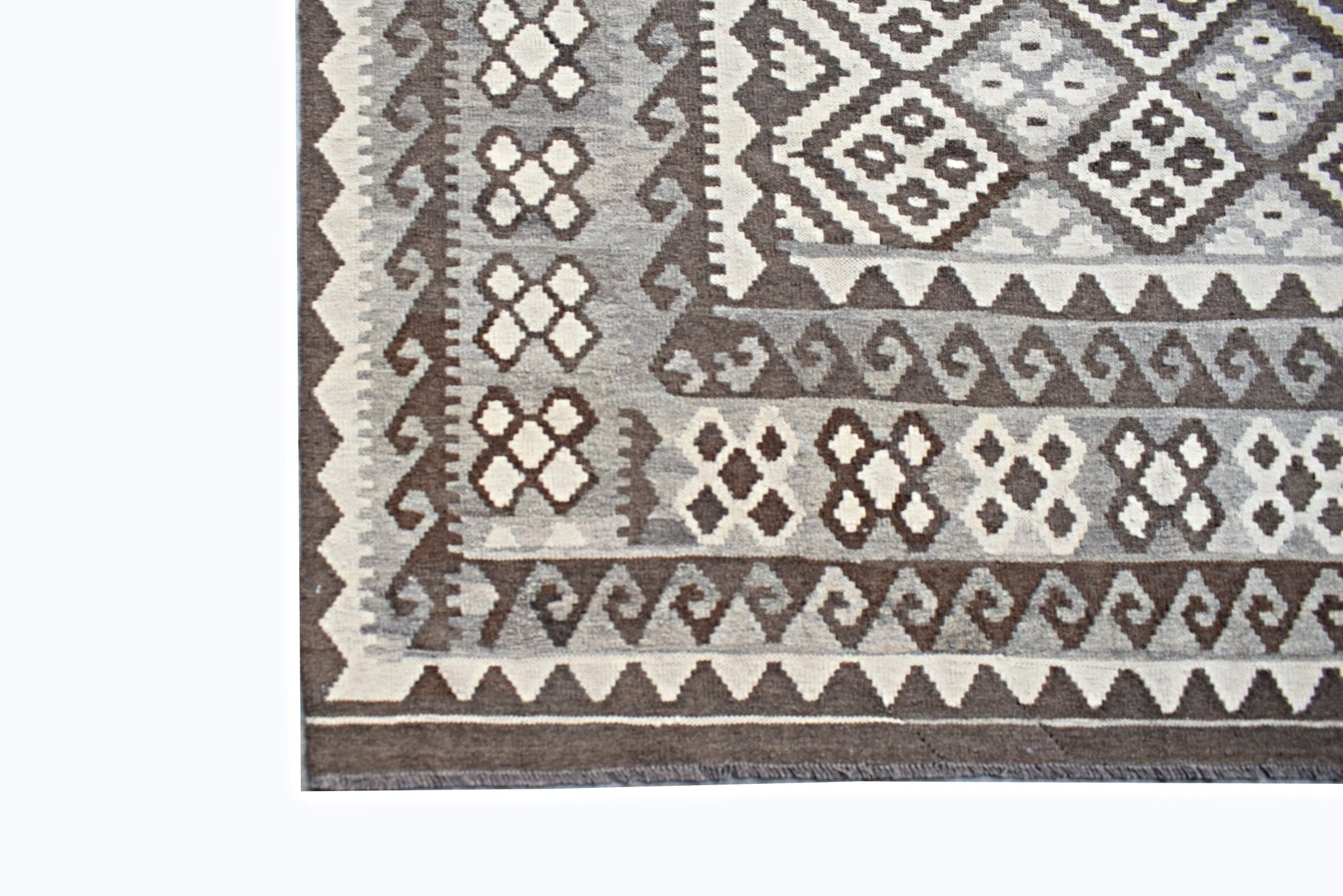 Handmade Afghan Maimana Kilim | 294 x 248 cm | 9'8" x 8'2" - Najaf Rugs & Textile