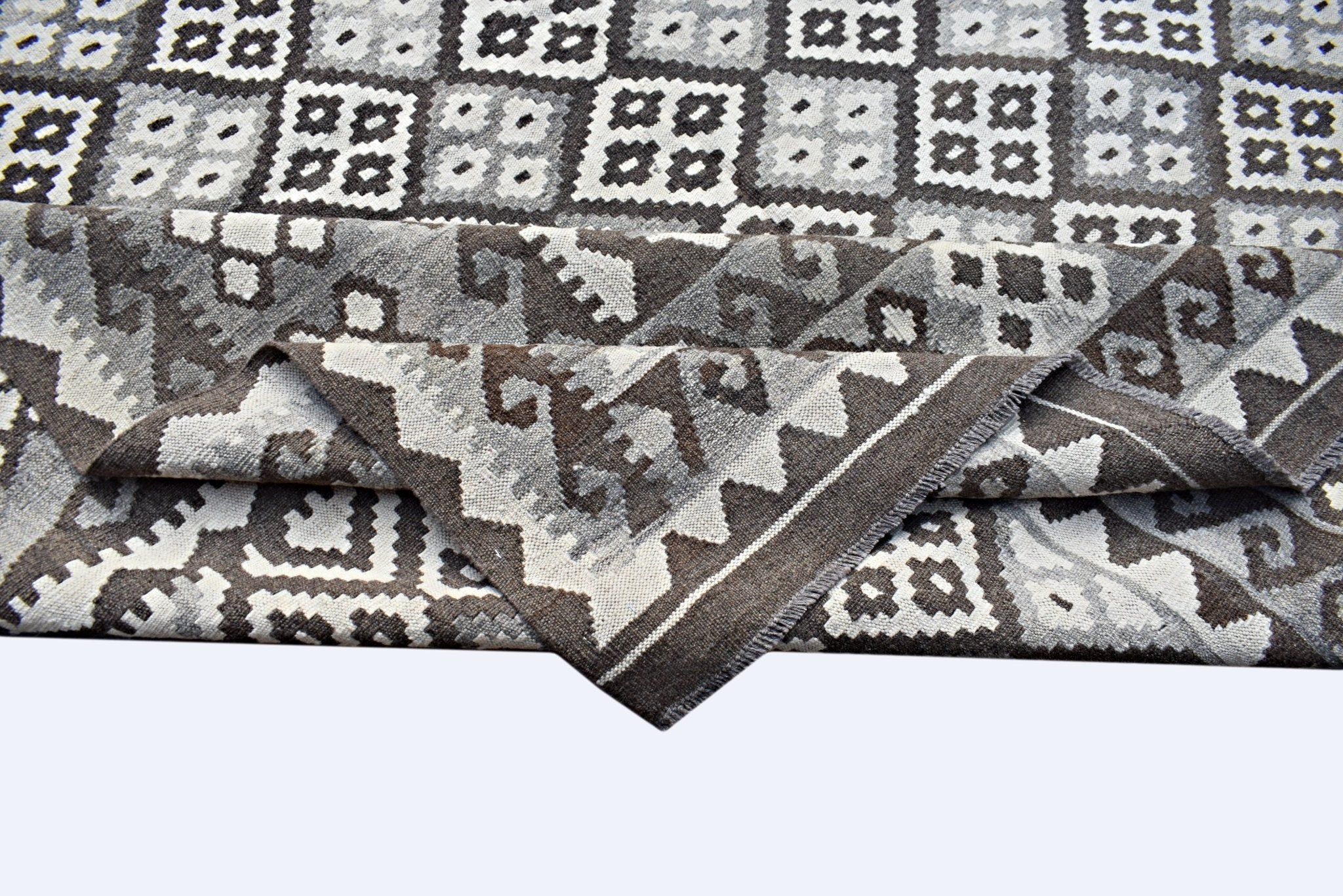 Handmade Afghan Maimana Kilim | 294 x 248 cm | 9'8" x 8'2" - Najaf Rugs & Textile