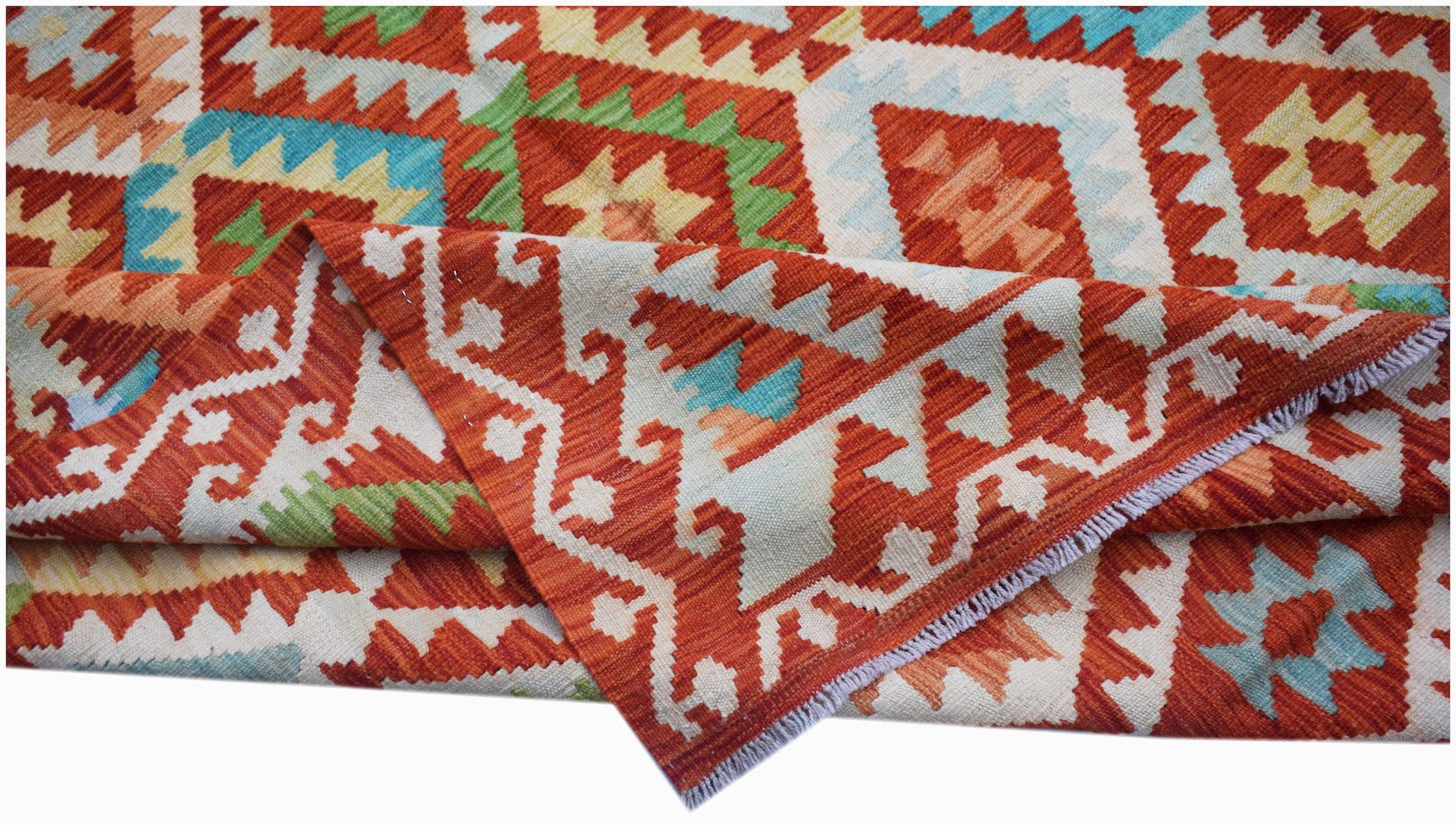 Handmade Afghan Maimana Kilim | 295 x 201 cm | 9'8" x 6'7" - Najaf Rugs & Textile