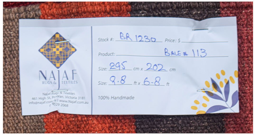 Handmade Afghan Maimana Kilim | 295 x 202 cm | 9'8" x 6'8" - Najaf Rugs & Textile