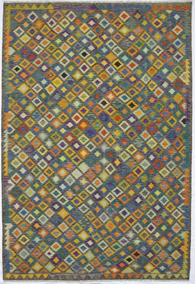 Handmade Afghan Maimana Kilim | 295 x 203 cm | 9'6" x 6'6" - Najaf Rugs & Textile