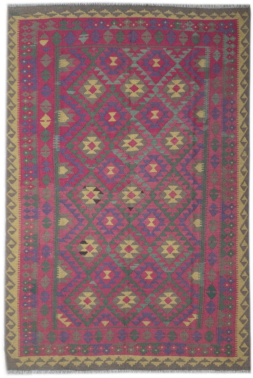 Handmade Afghan Maimana Kilim | 295 x 207 cm | 9'6" x 6'8" - Najaf Rugs & Textile