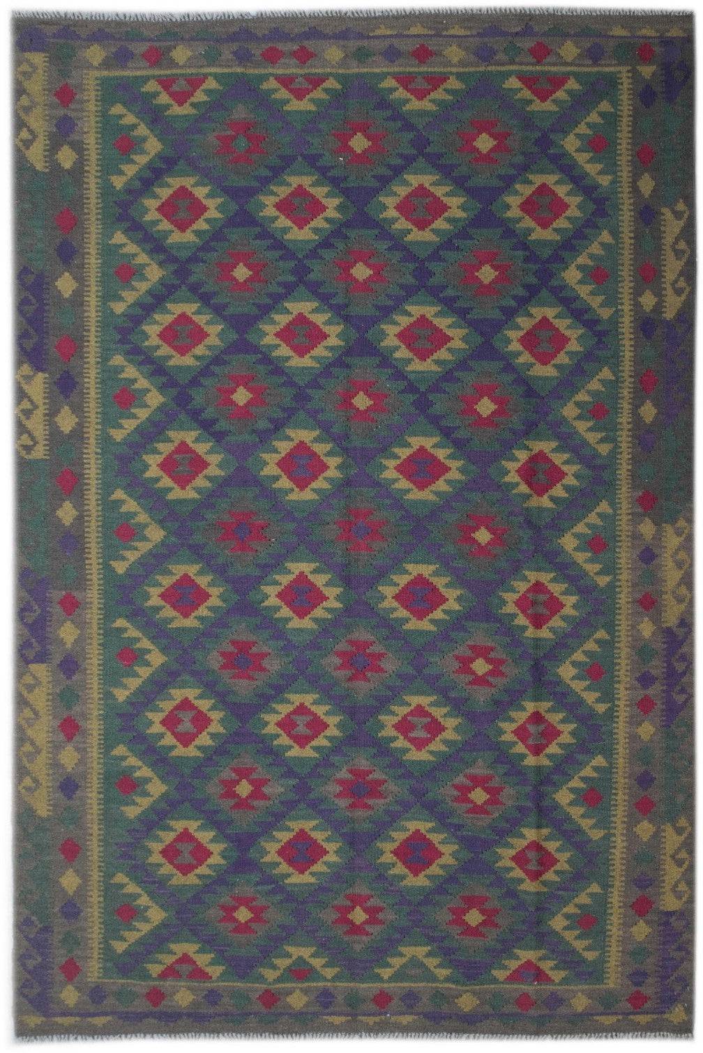 Handmade Afghan Maimana Kilim | 295 x 210 cm | 9'6" x 6'8" - Najaf Rugs & Textile
