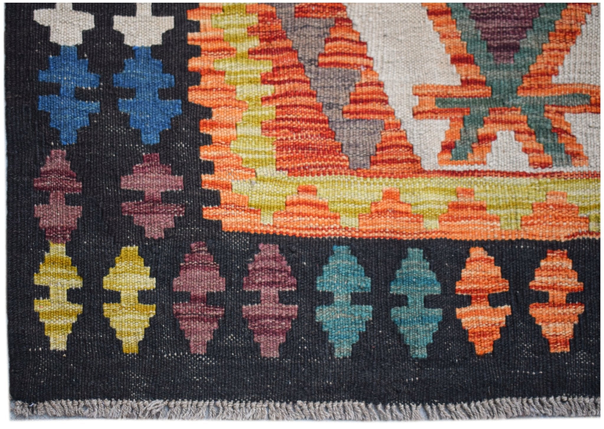 Handmade Afghan Maimana Kilim | 296 x 199 cm | 9'9" x 6'9" - Najaf Rugs & Textile