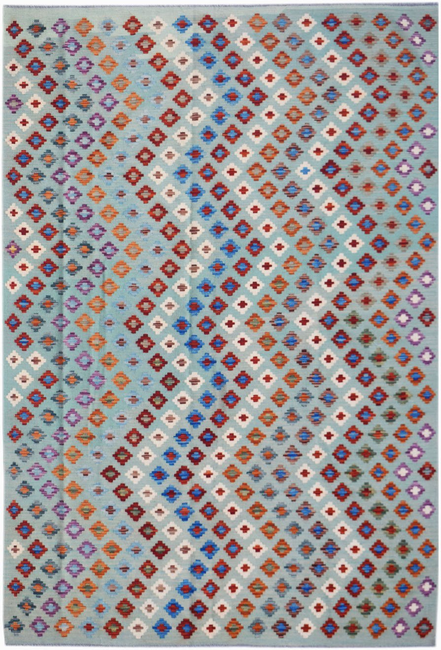 Handmade Afghan Maimana Kilim | 296 x 202 cm | 9'8" x 6'8" - Najaf Rugs & Textile