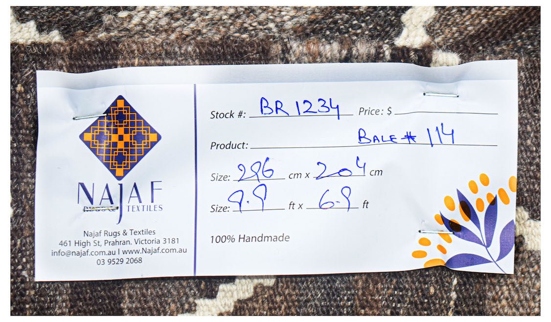 Handmade Afghan Maimana Kilim | 296 x 204 cm | 9'9" x 6'9" - Najaf Rugs & Textile