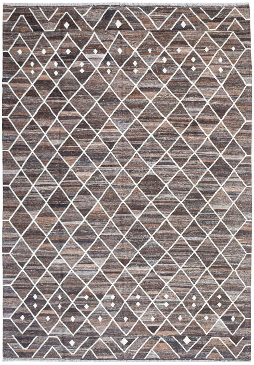 Handmade Afghan Maimana Kilim | 296 x 204 cm | 9'9" x 6'9" - Najaf Rugs & Textile