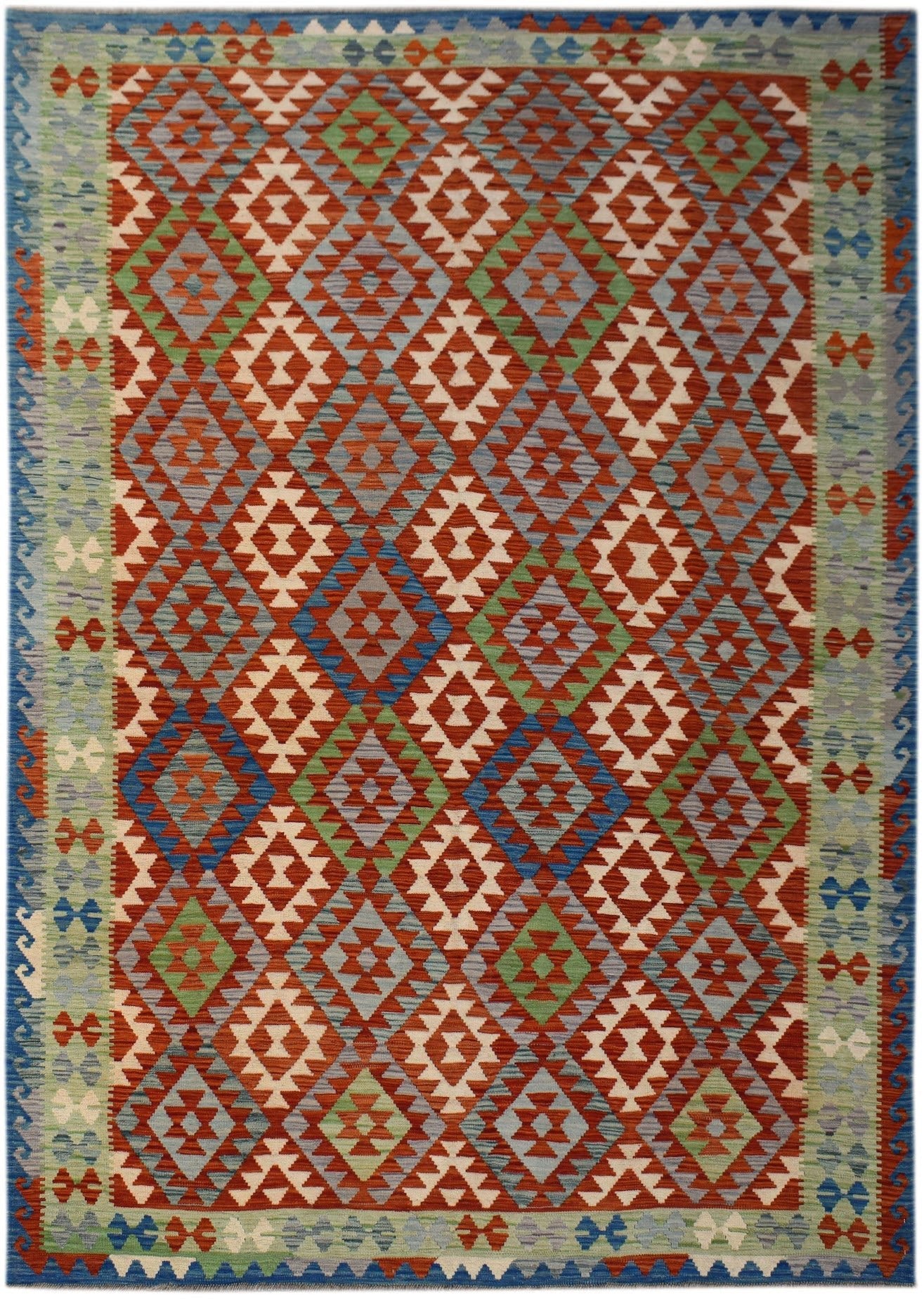 Handmade Afghan Maimana Kilim | 297 x 214 cm | 9'9" x 7' - Najaf Rugs & Textile